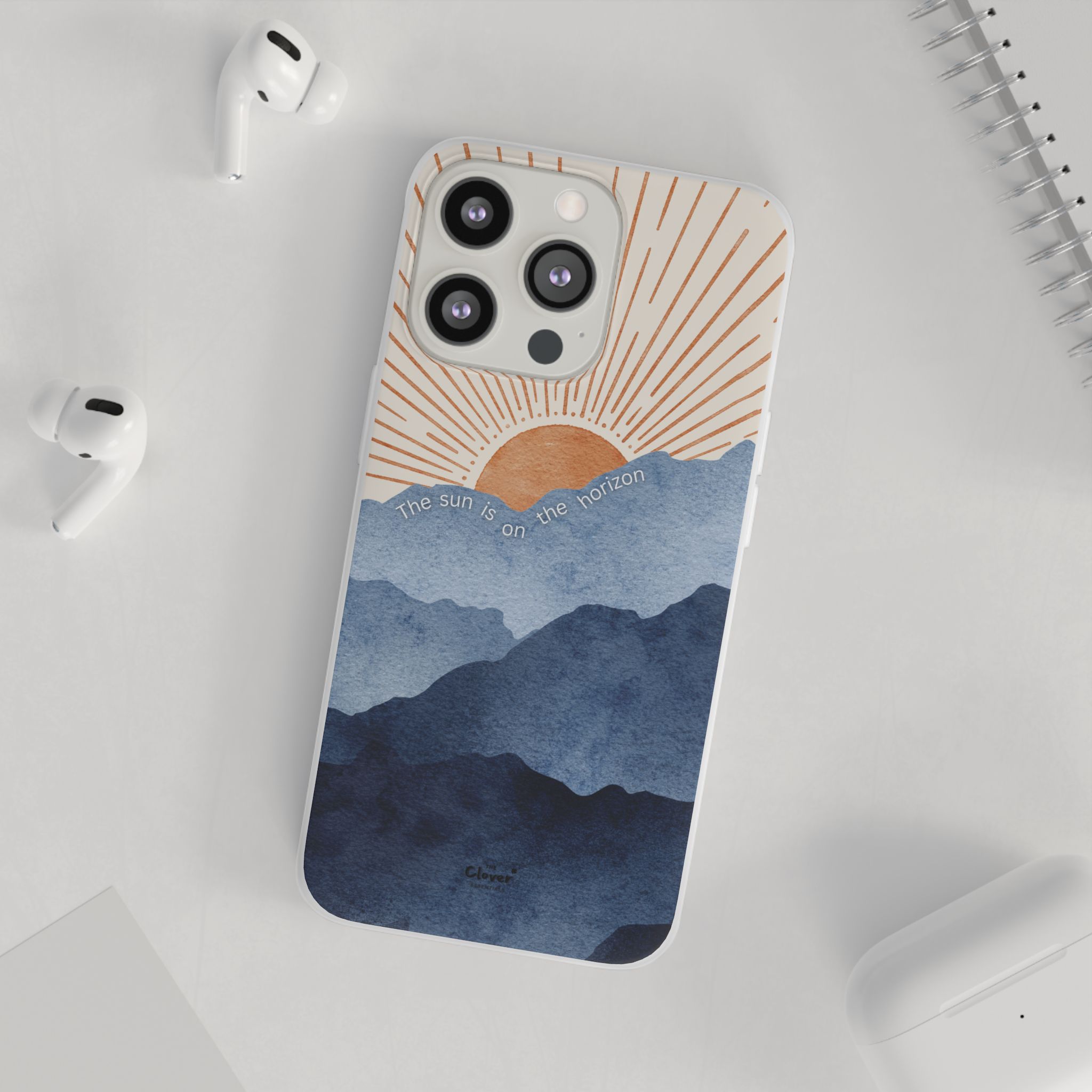 "The Sun is on the Horizon" – Sunrise Serenity Flexi Phone Case - Image 79