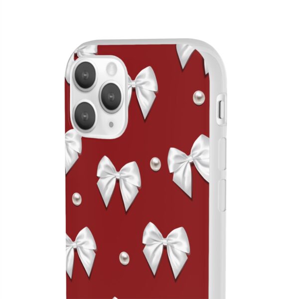Flexi Case - Elegant Pearl & Bow Red Flexi Case - Holiday Gift for Fashion Lovers - Image 34
