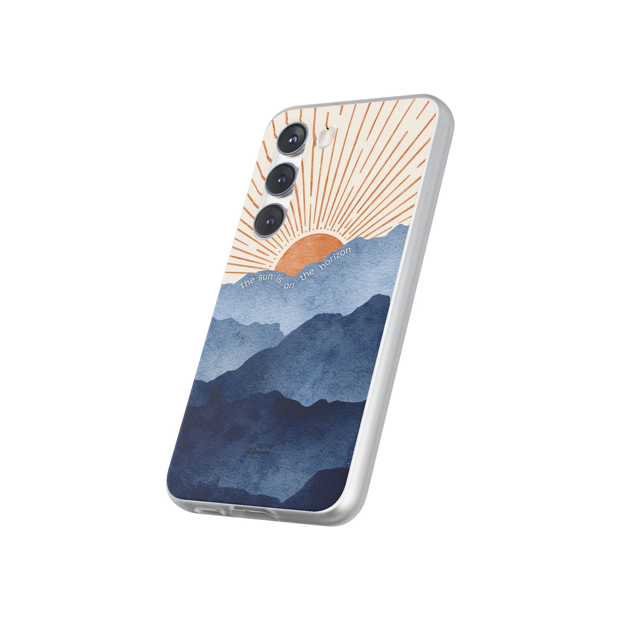 "The Sun is on the Horizon" – Sunrise Serenity Flexi Phone Case - Image 188