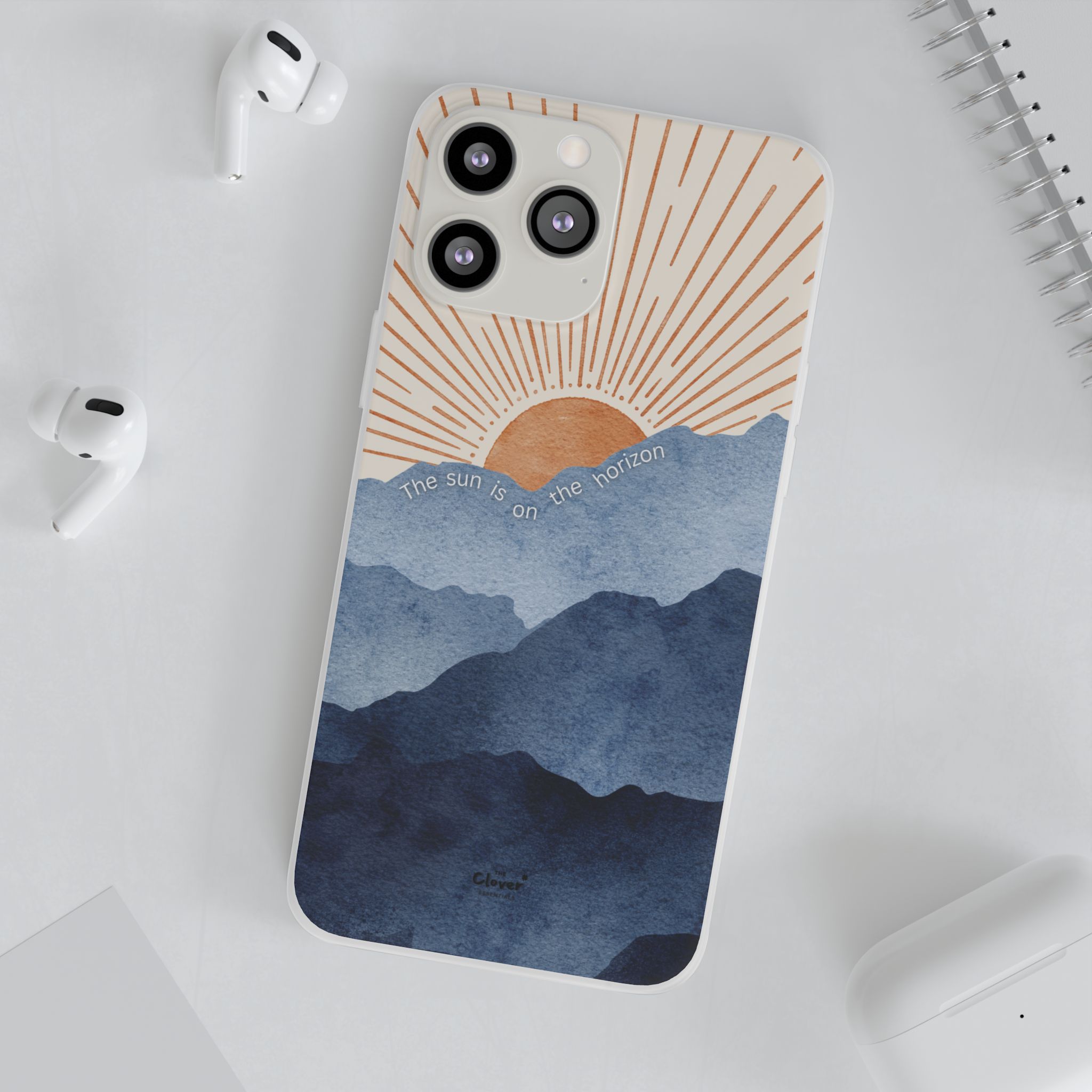 "The Sun is on the Horizon" – Sunrise Serenity Flexi Phone Case - Image 89