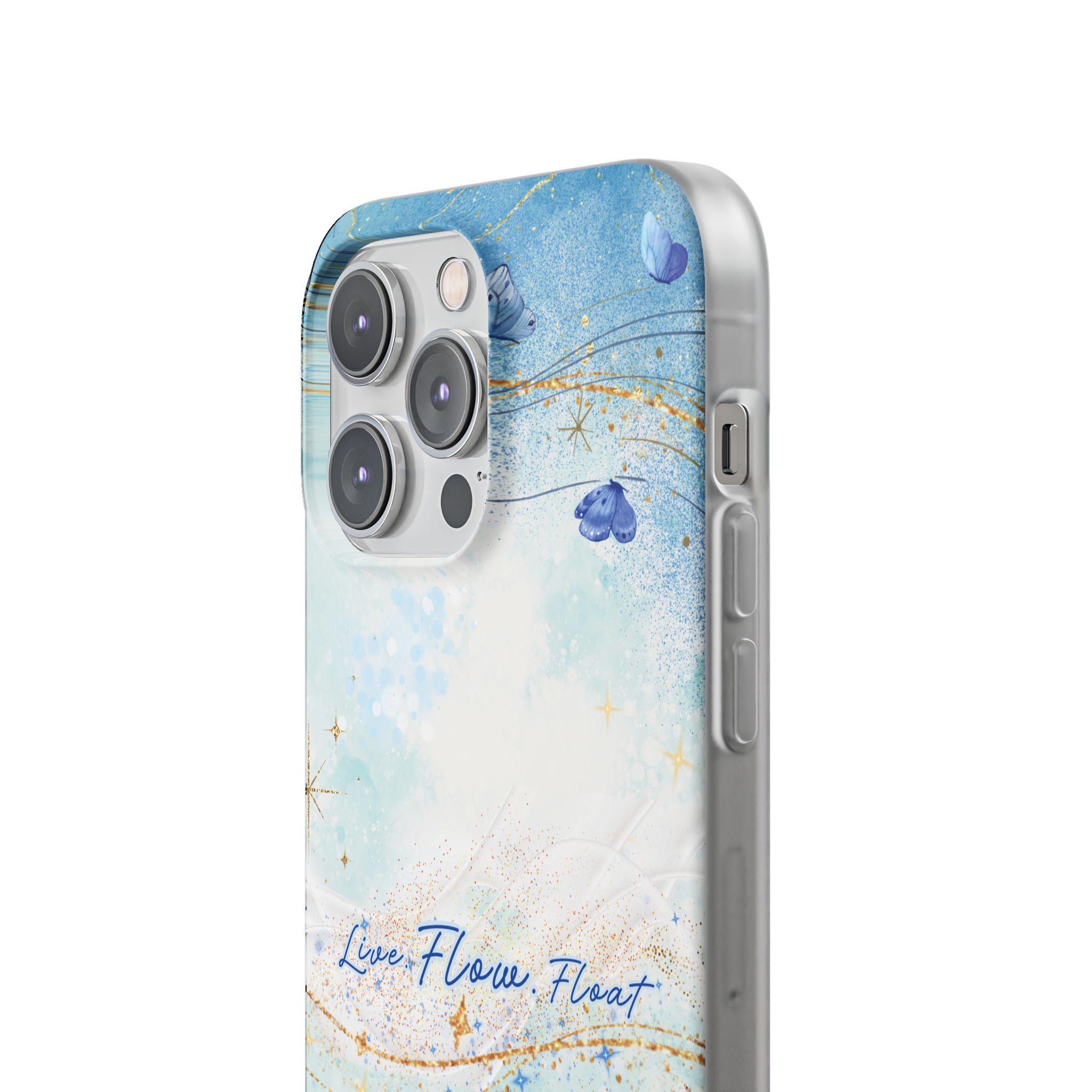 "Live. Flow. Float." — Serene Butterfly Flexi Phone Case - Image 185
