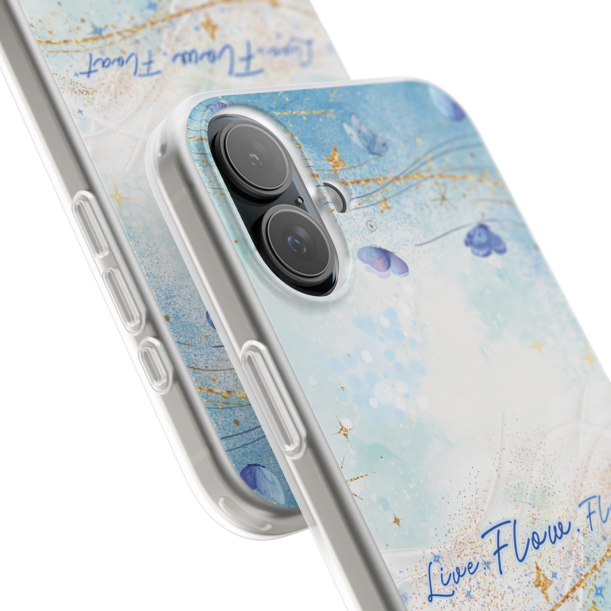 "Live. Flow. Float." — Serene Butterfly Flexi Phone Case - Image 239