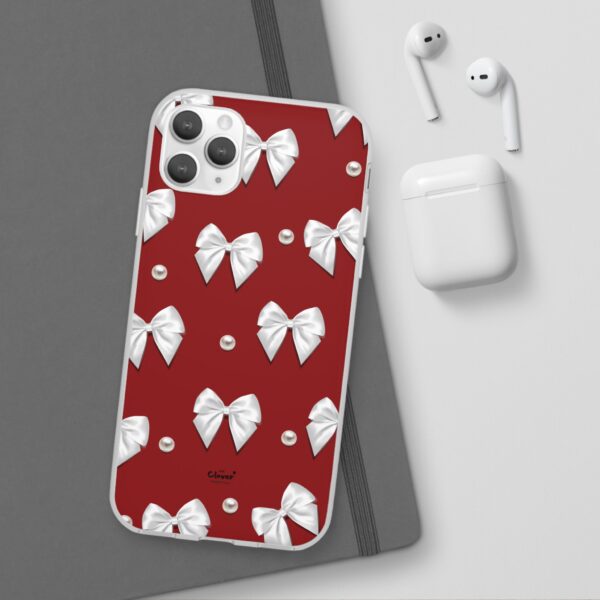Flexi Case - Elegant Pearl & Bow Red Flexi Case - Holiday Gift for Fashion Lovers - Image 31