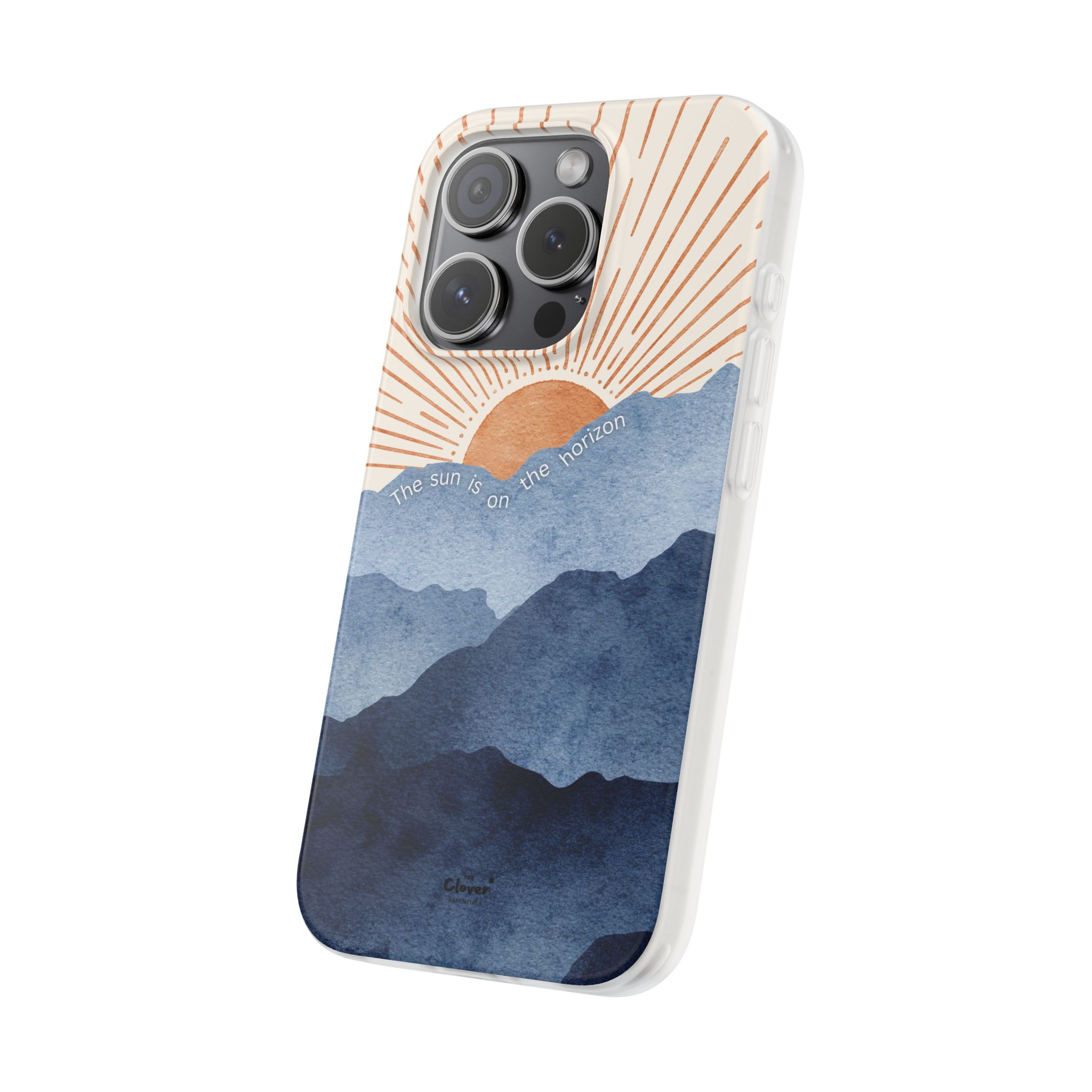 "The Sun is on the Horizon" – Sunrise Serenity Flexi Phone Case - Image 218