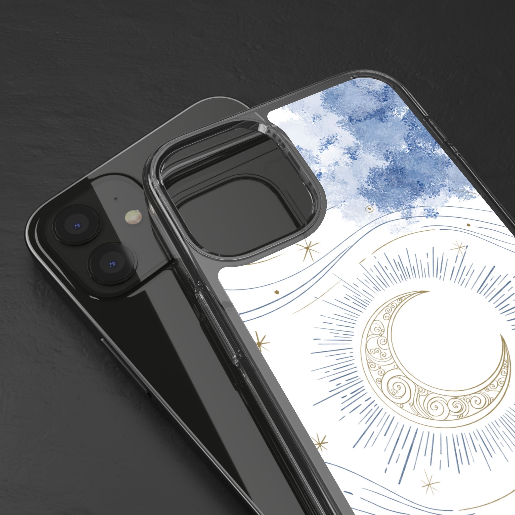 Celestial Flow – Moonlight Magic Clear Phone Case - Image 17