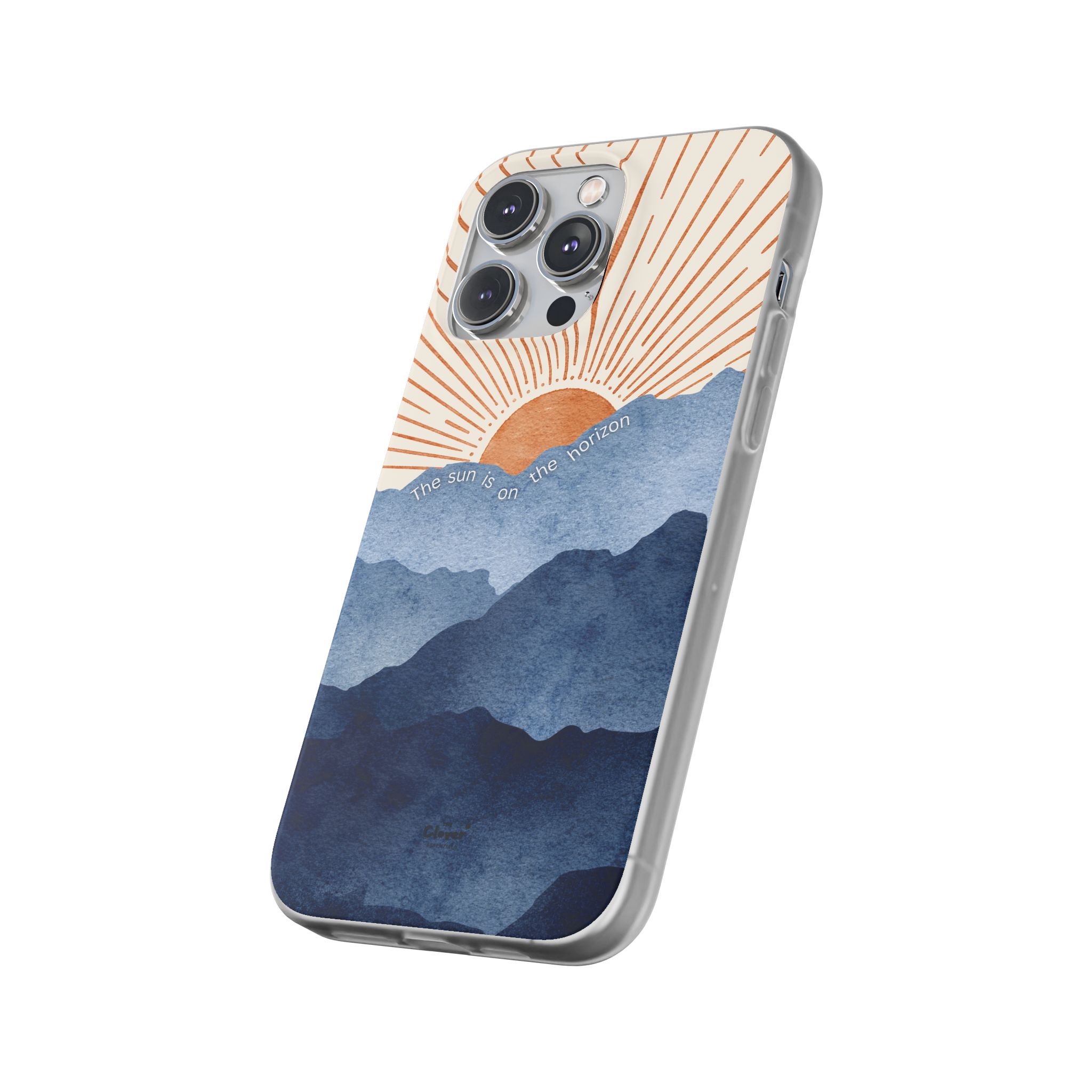 "The Sun is on the Horizon" – Sunrise Serenity Flexi Phone Case - Image 184