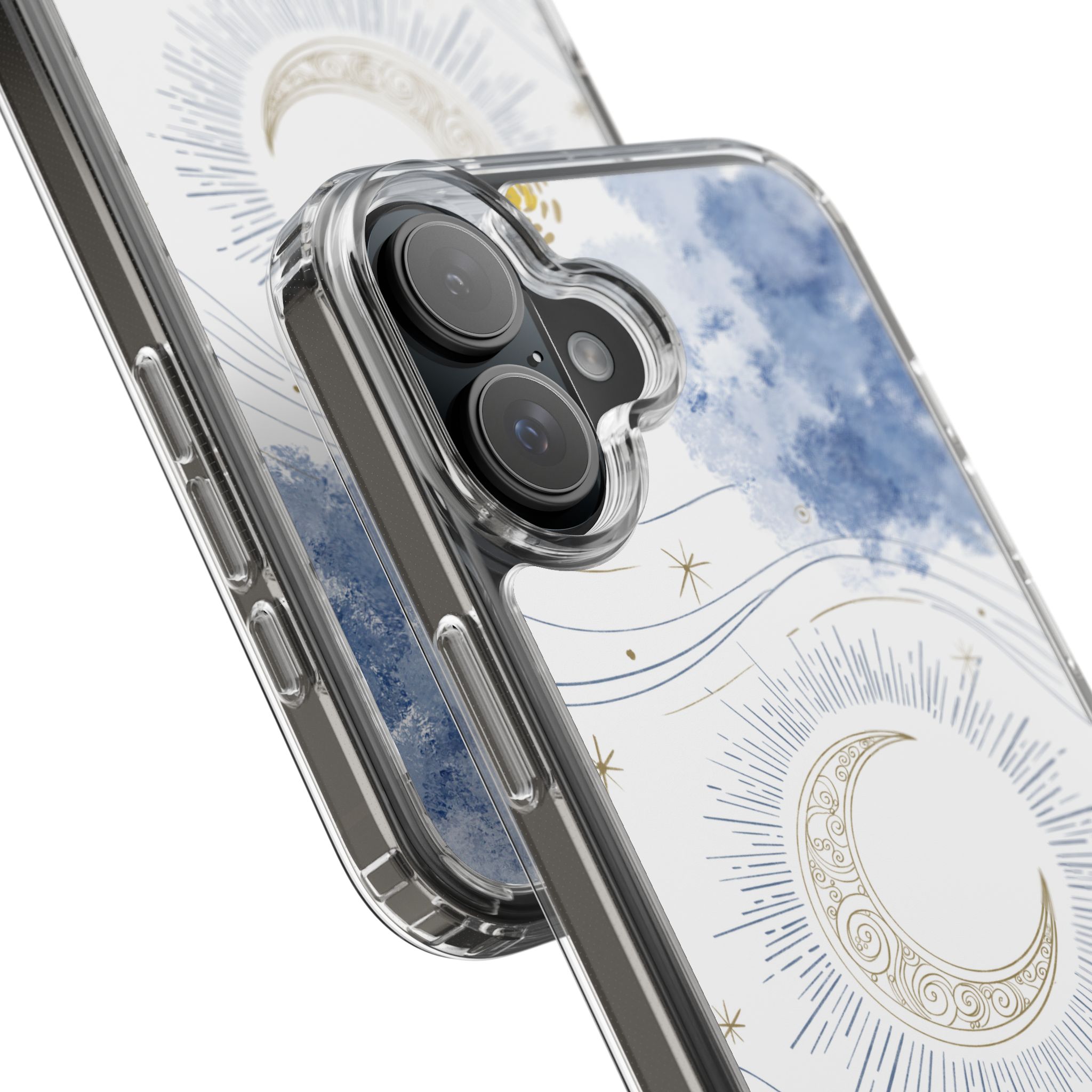 Celestial Flow – Moonlight Magic Clear Phone Case - Image 74