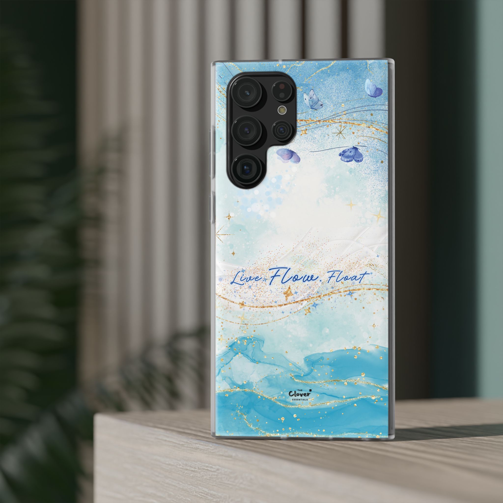 "Live. Flow. Float." — Serene Butterfly Flexi Phone Case - Image 133