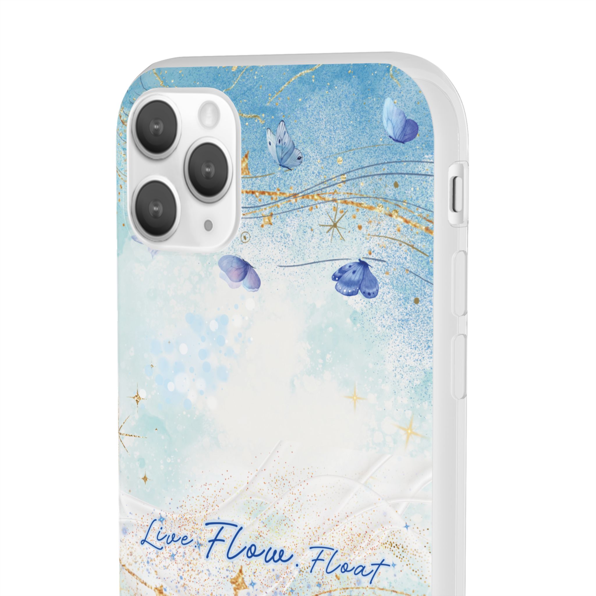 "Live. Flow. Float." — Serene Butterfly Flexi Phone Case - Image 20