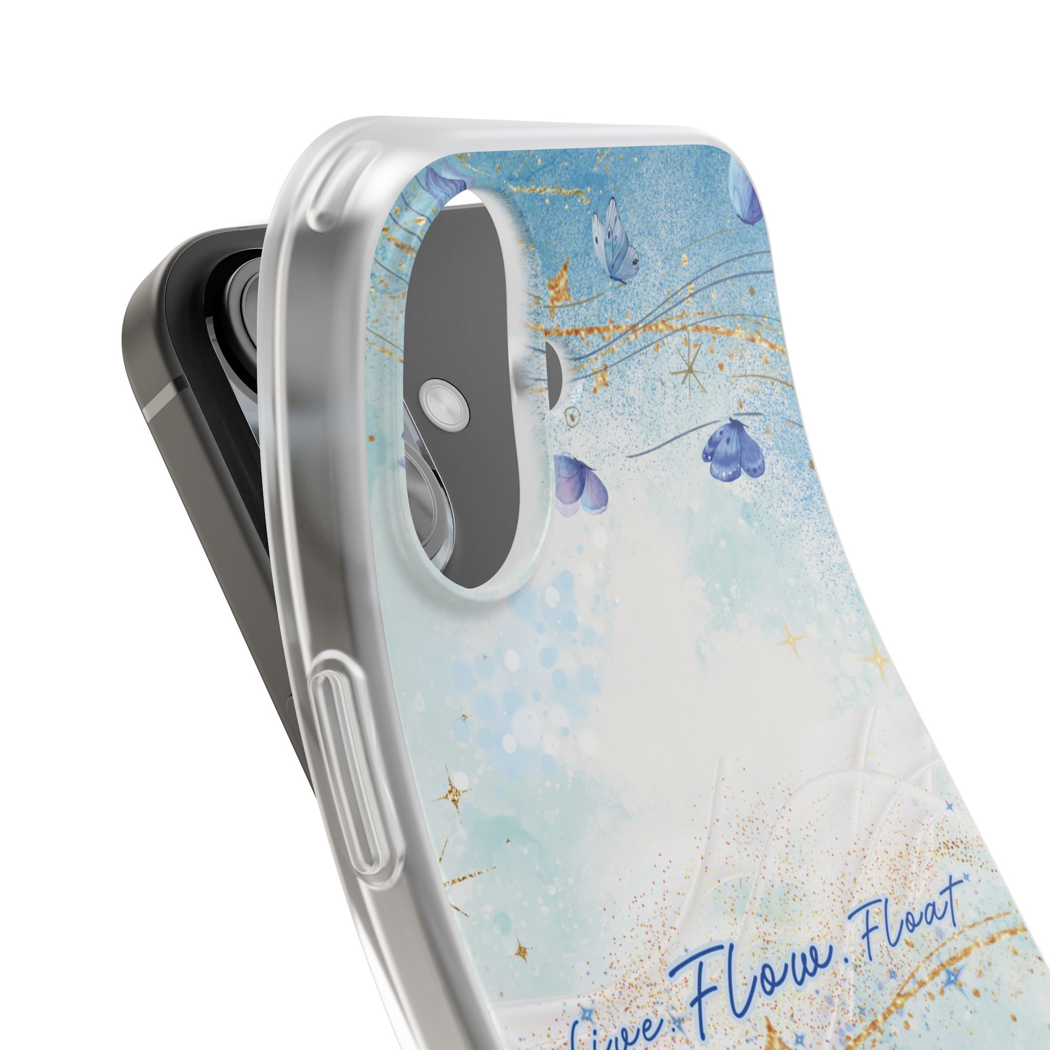 "Live. Flow. Float." — Serene Butterfly Flexi Phone Case - Image 237