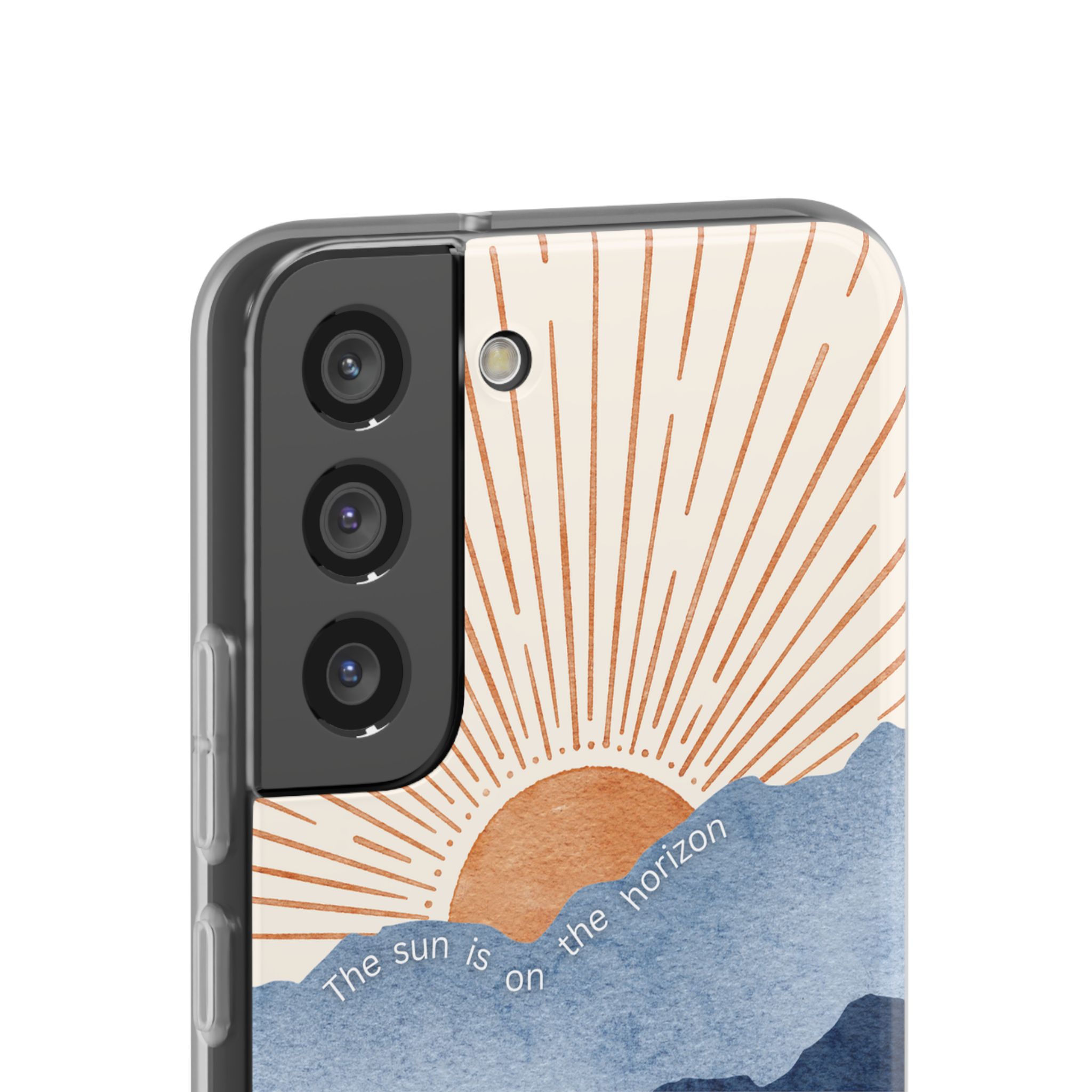 "The Sun is on the Horizon" – Sunrise Serenity Flexi Phone Case - Image 121