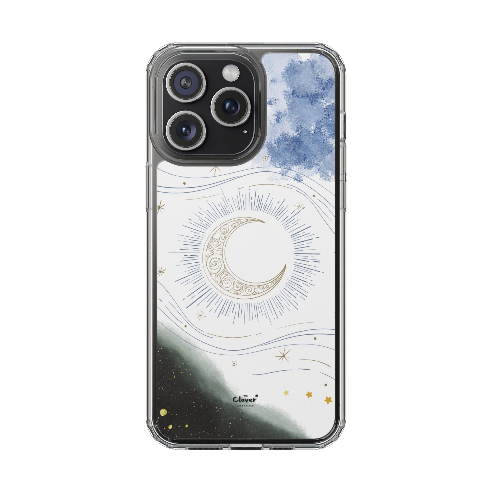 Celestial Flow – Moonlight Magic Clear Phone Case - Image 92