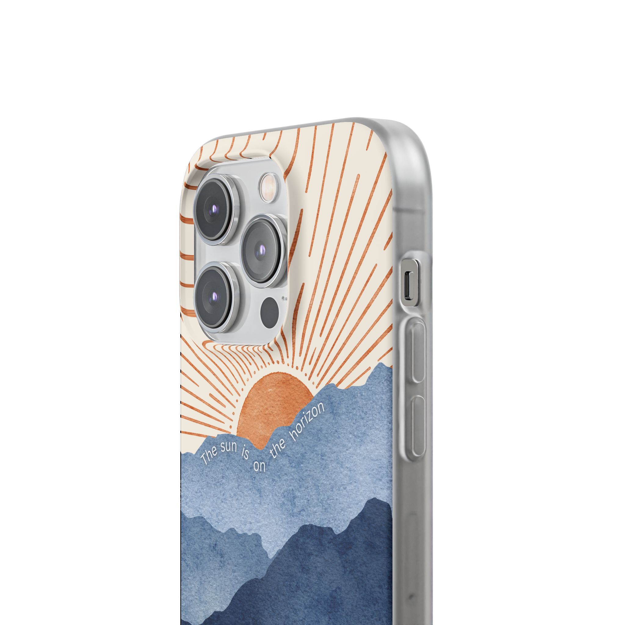 "The Sun is on the Horizon" – Sunrise Serenity Flexi Phone Case - Image 174