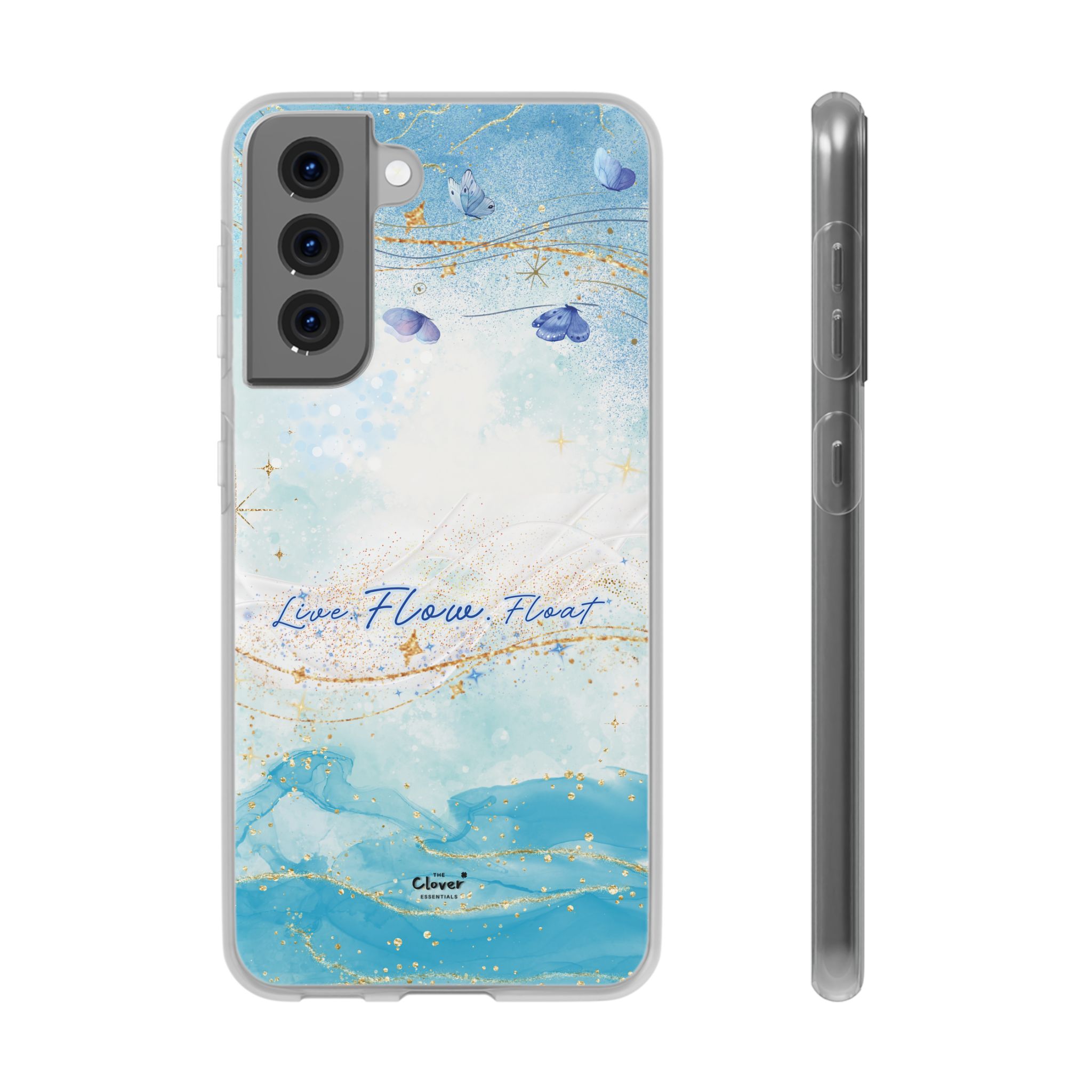 "Live. Flow. Float." — Serene Butterfly Flexi Phone Case - Image 111