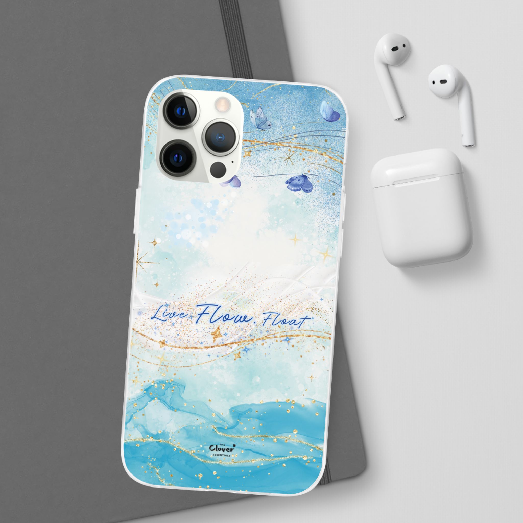 "Live. Flow. Float." — Serene Butterfly Flexi Phone Case - Image 33