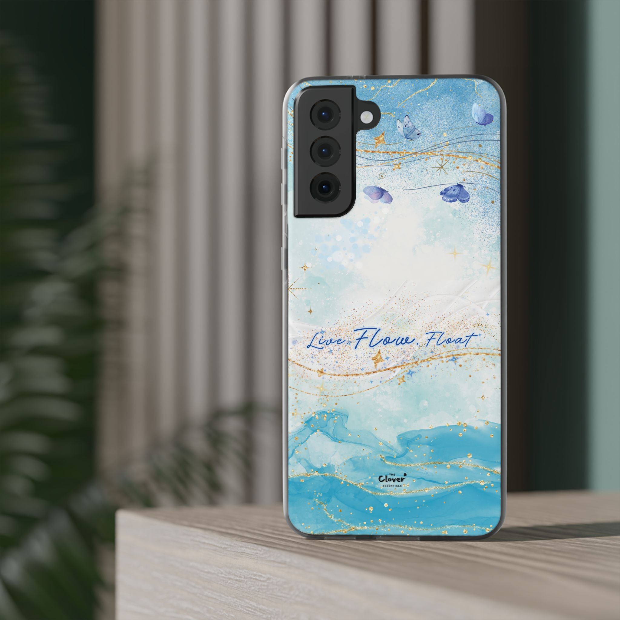 "Live. Flow. Float." — Serene Butterfly Flexi Phone Case - Image 117