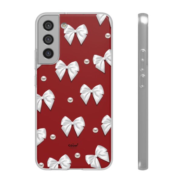 Flexi Case - Elegant Pearl & Bow Red Flexi Case - Holiday Gift for Fashion Lovers - Image 117
