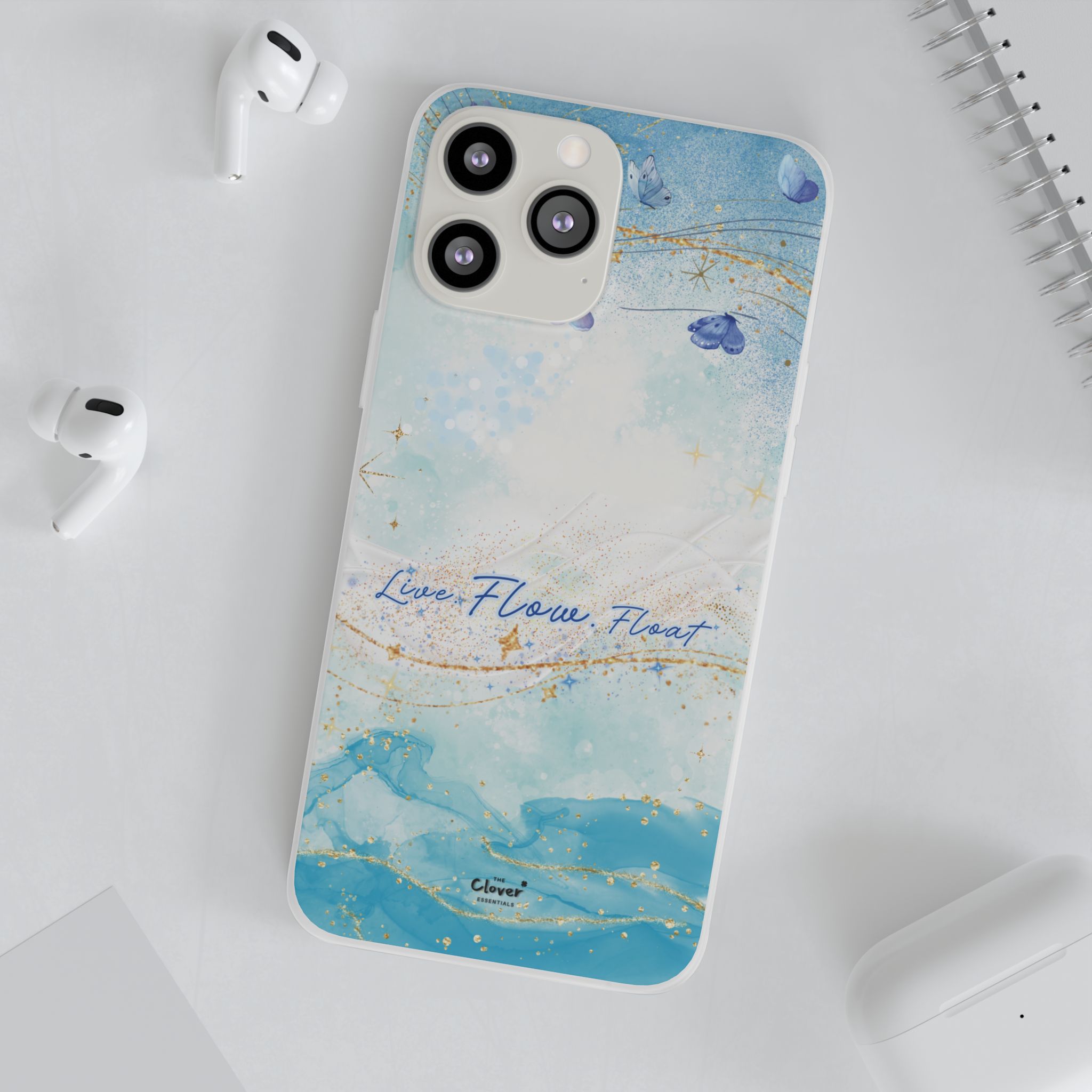"Live. Flow. Float." — Serene Butterfly Flexi Phone Case - Image 92
