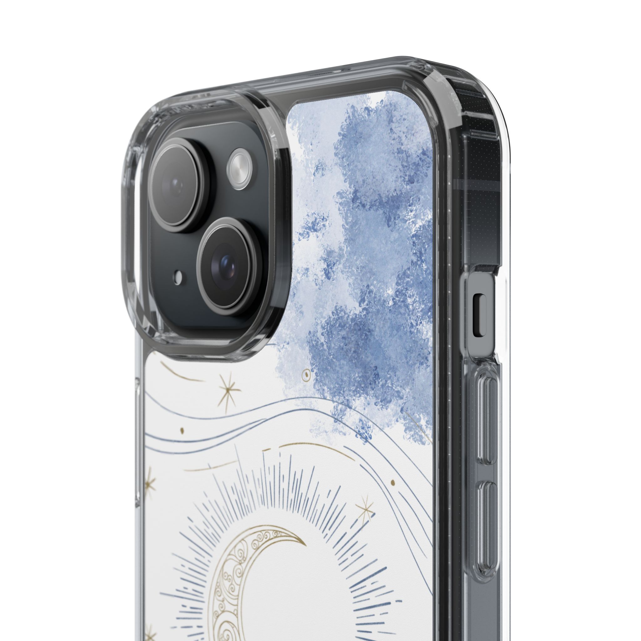 Celestial Flow – Moonlight Magic Clear Phone Case - Image 83