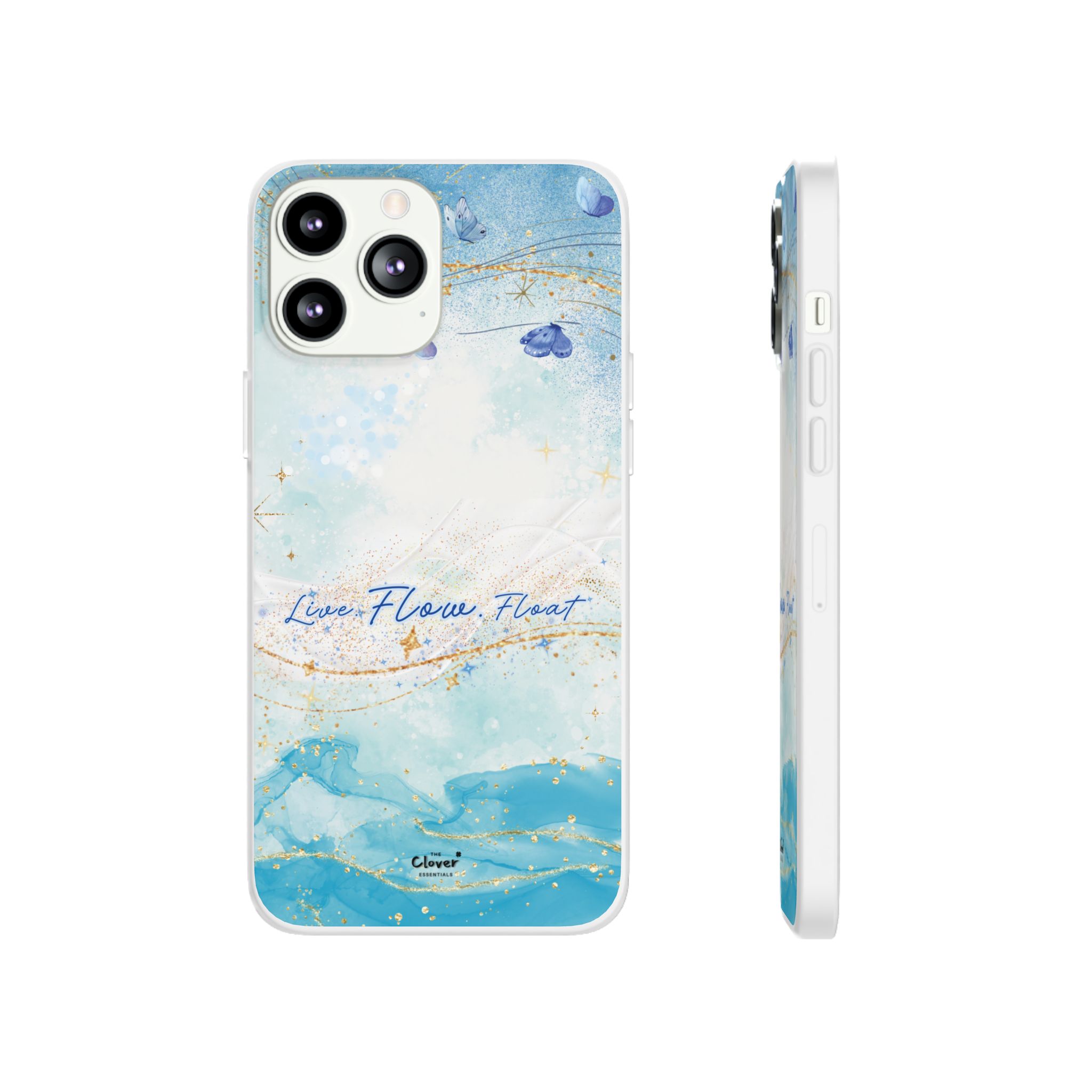 "Live. Flow. Float." — Serene Butterfly Flexi Phone Case - Image 83