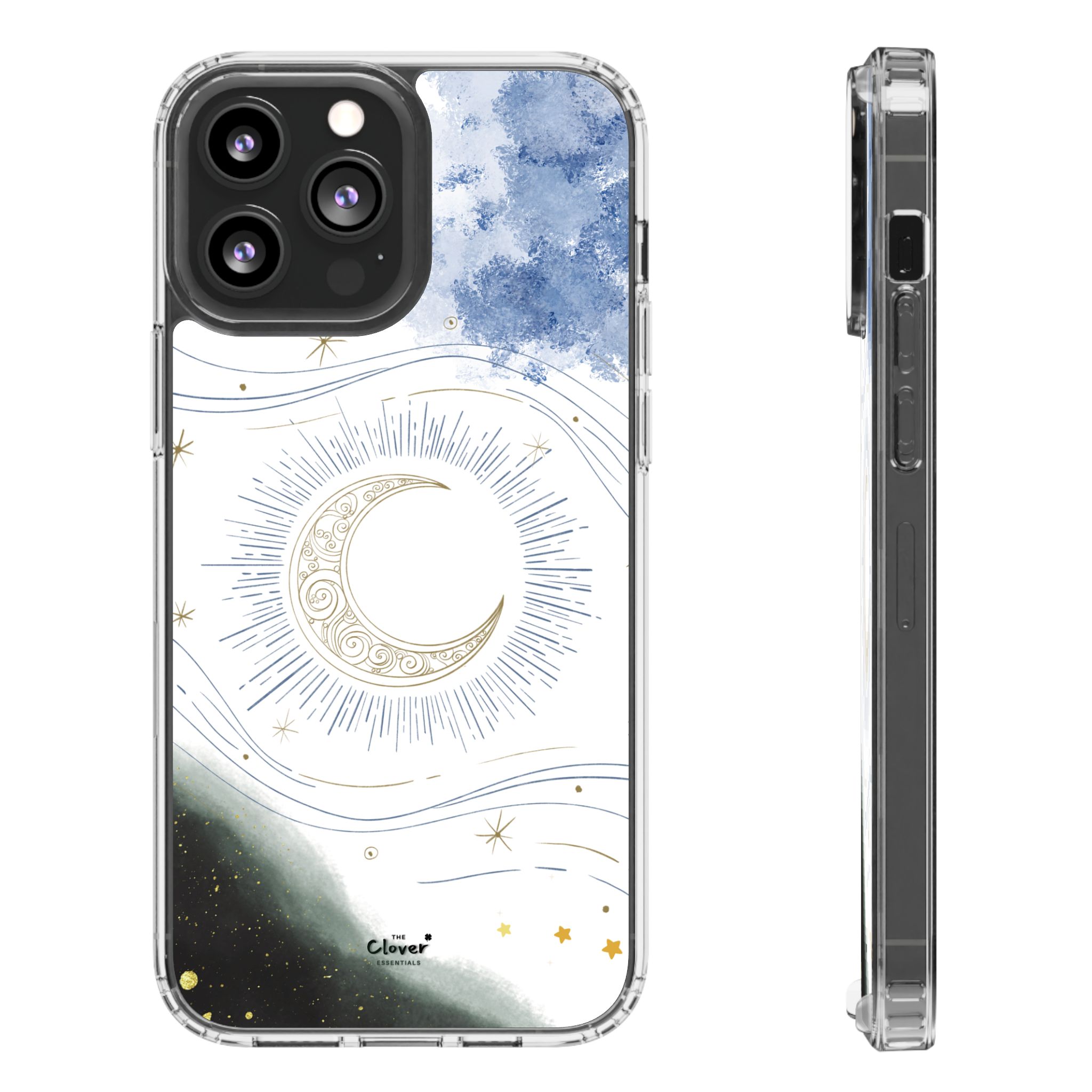 Celestial Flow – Moonlight Magic Clear Phone Case - Image 61