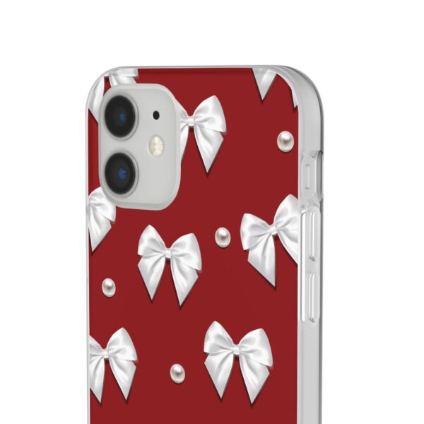 Flexi Case - Elegant Pearl & Bow Red Flexi Case - Holiday Gift for Fashion Lovers - Image 42