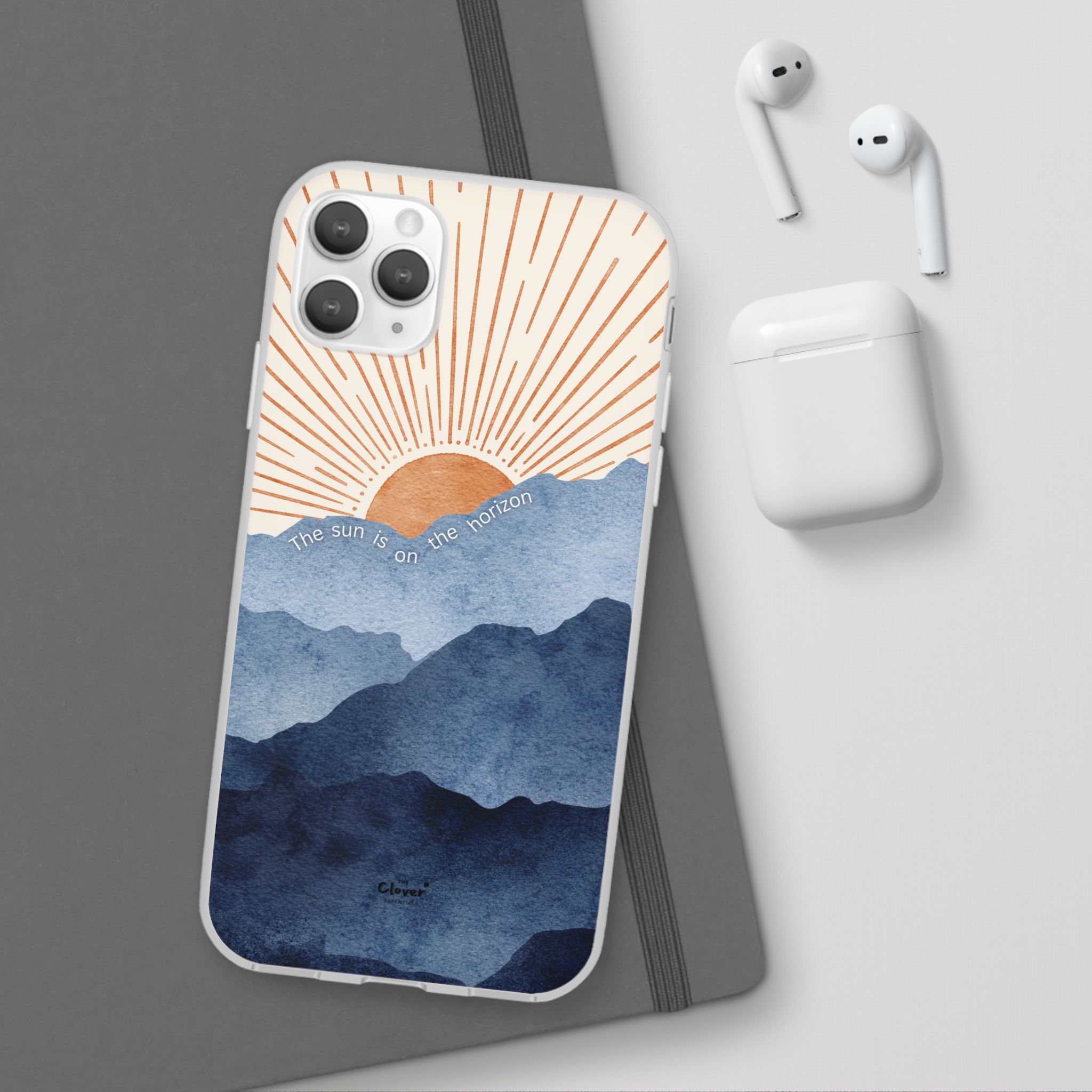 "The Sun is on the Horizon" – Sunrise Serenity Flexi Phone Case - Image 37