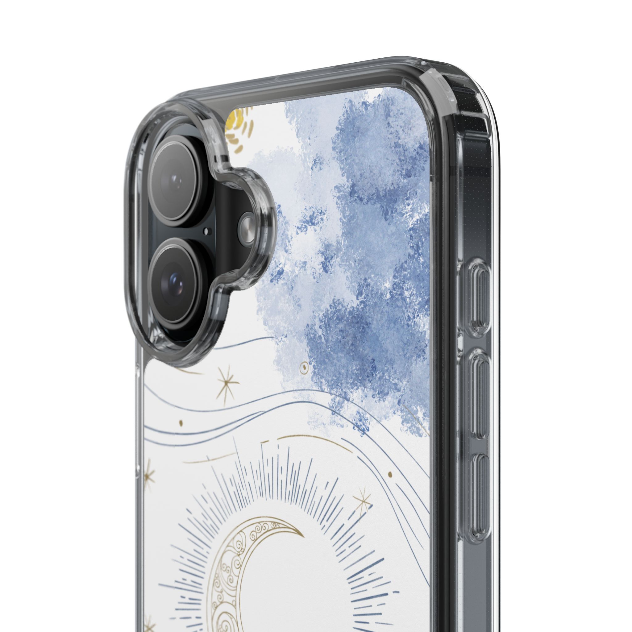 Celestial Flow – Moonlight Magic Clear Phone Case - Image 75