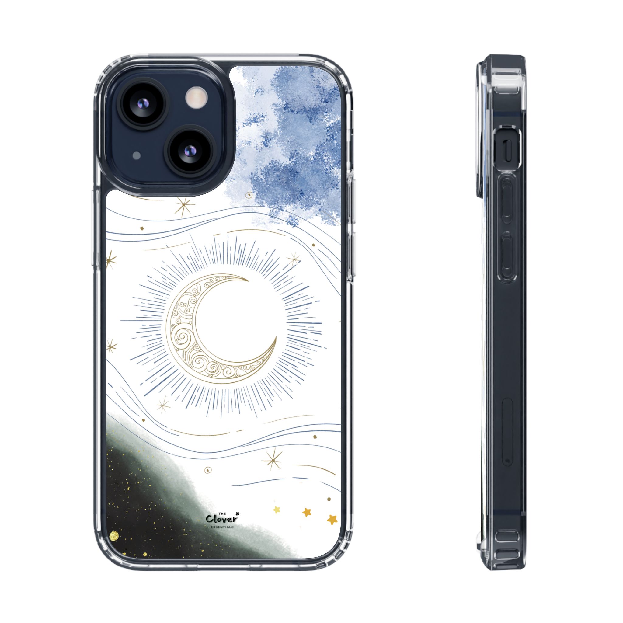 Celestial Flow – Moonlight Magic Clear Phone Case - Image 47