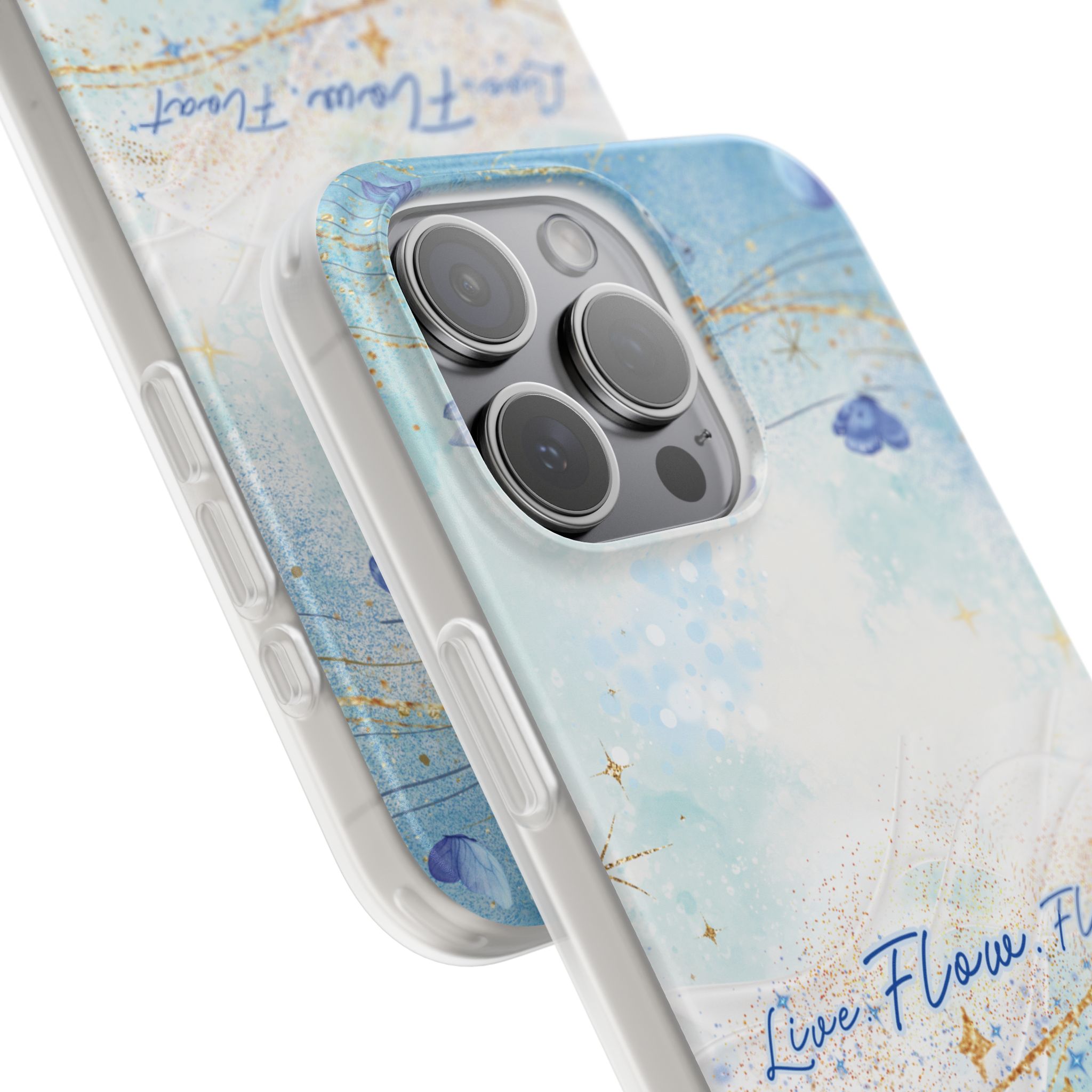 "Live. Flow. Float." — Serene Butterfly Flexi Phone Case - Image 230