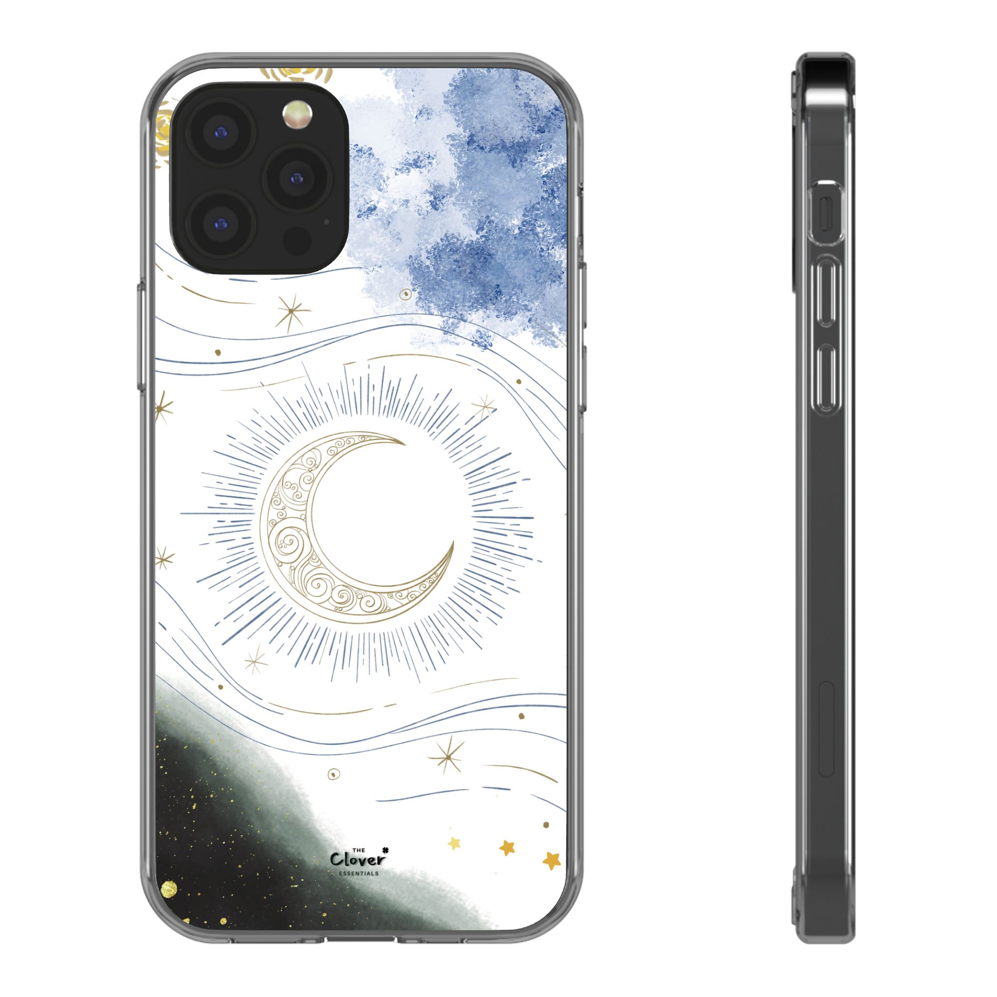 Celestial Flow – Moonlight Magic Clear Phone Case - Image 19
