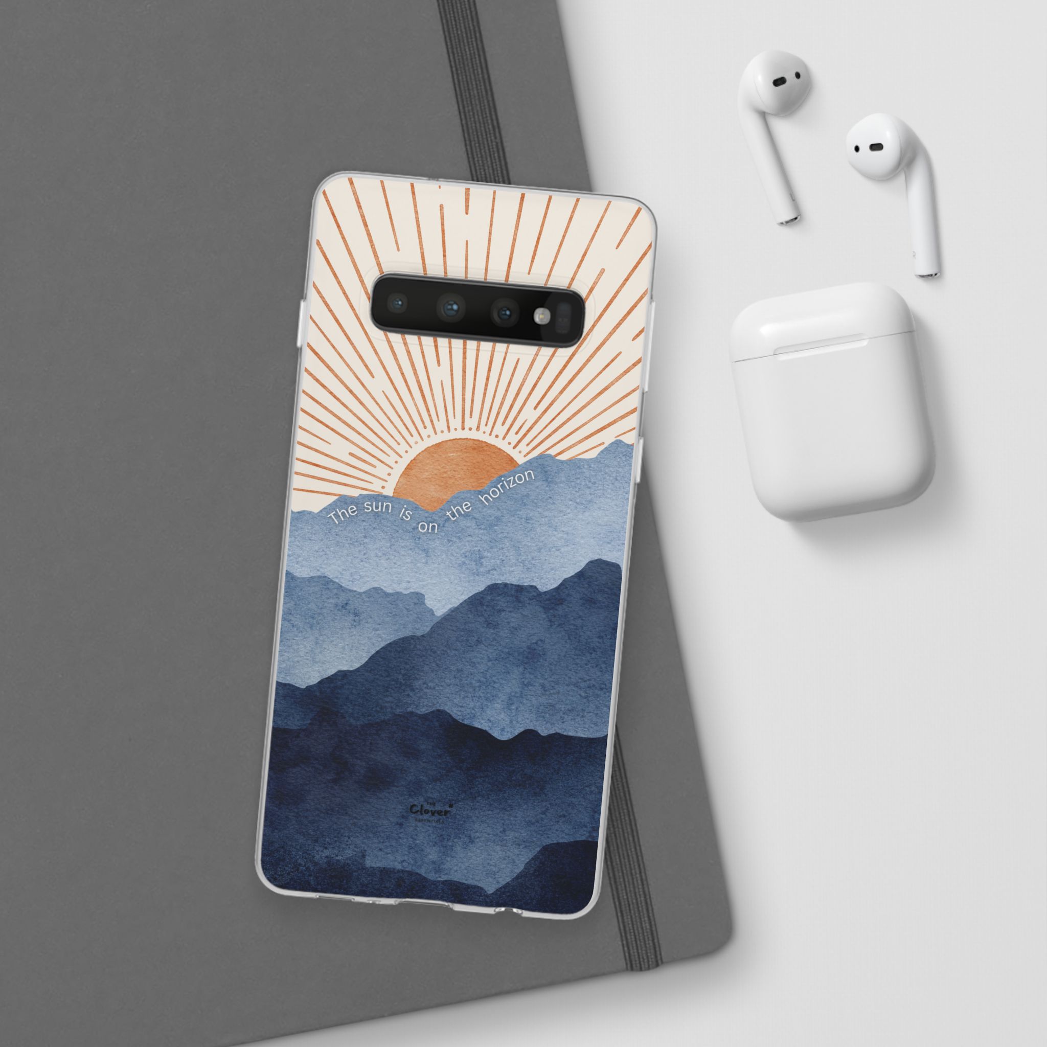 "The Sun is on the Horizon" – Sunrise Serenity Flexi Phone Case - Image 65