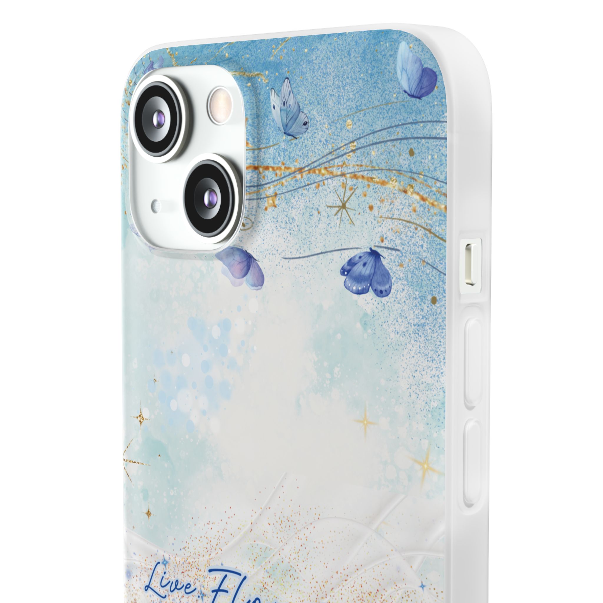 "Live. Flow. Float." — Serene Butterfly Flexi Phone Case - Image 75