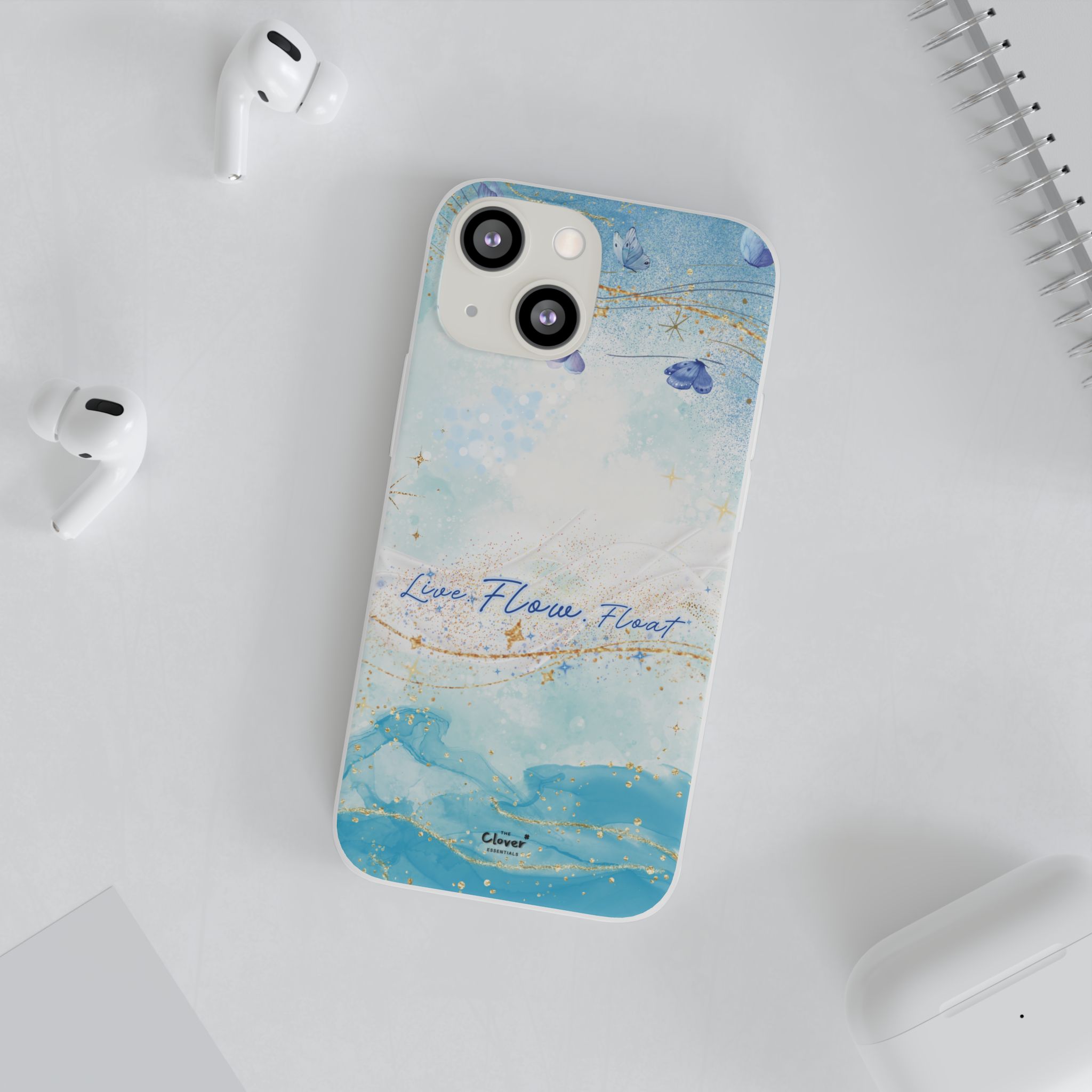 "Live. Flow. Float." — Serene Butterfly Flexi Phone Case - Image 88