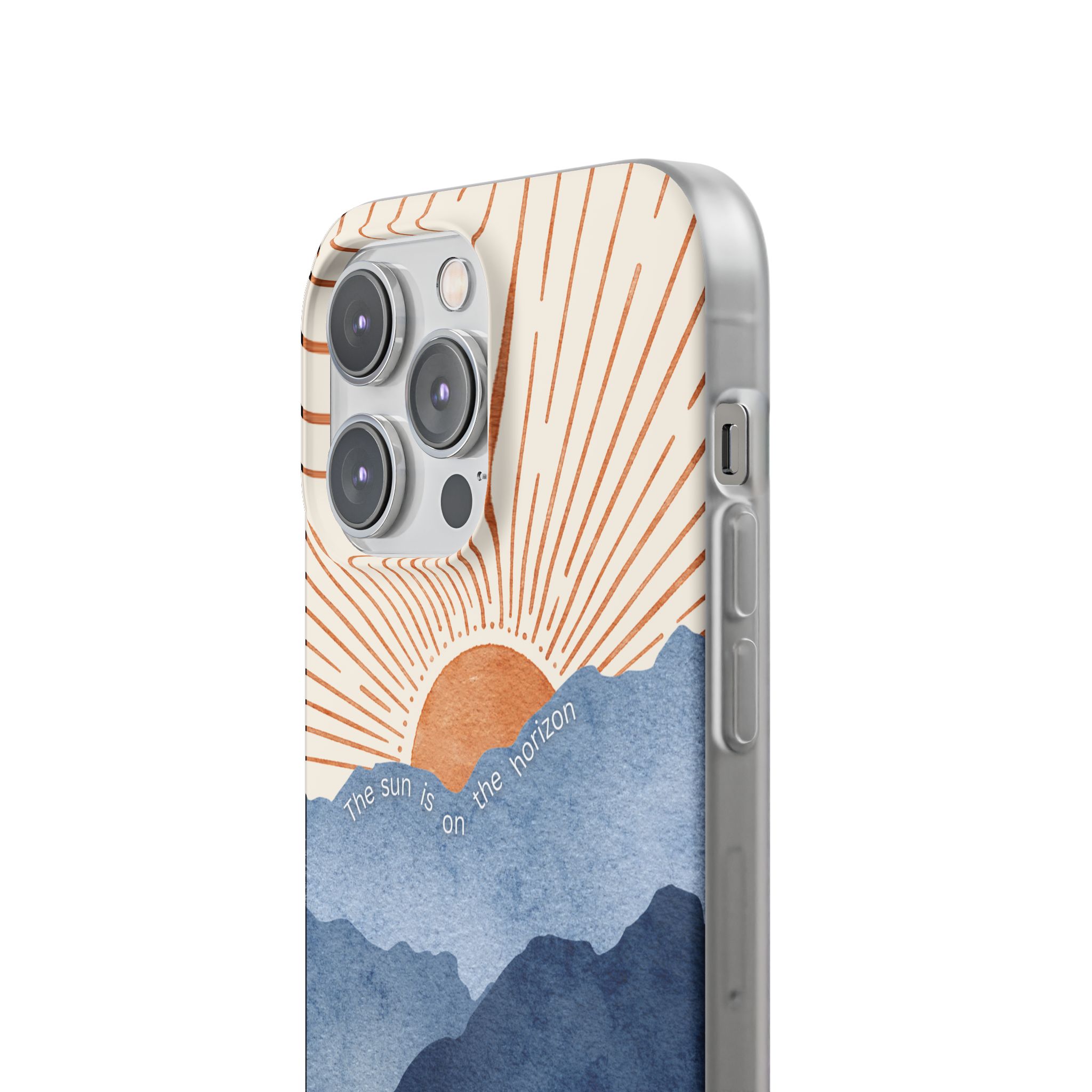 "The Sun is on the Horizon" – Sunrise Serenity Flexi Phone Case - Image 182
