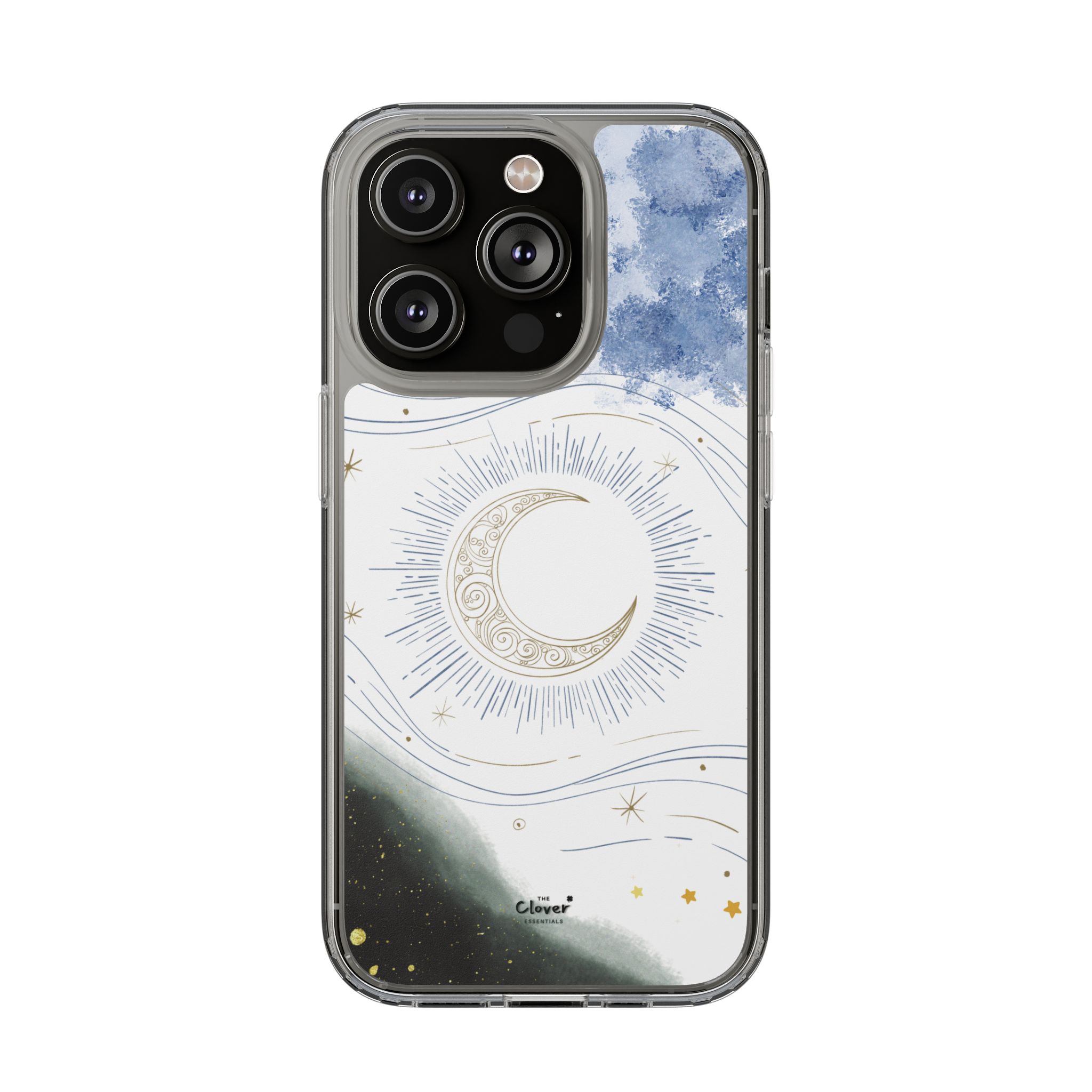 Celestial Flow – Moonlight Magic Clear Phone Case - Image 100