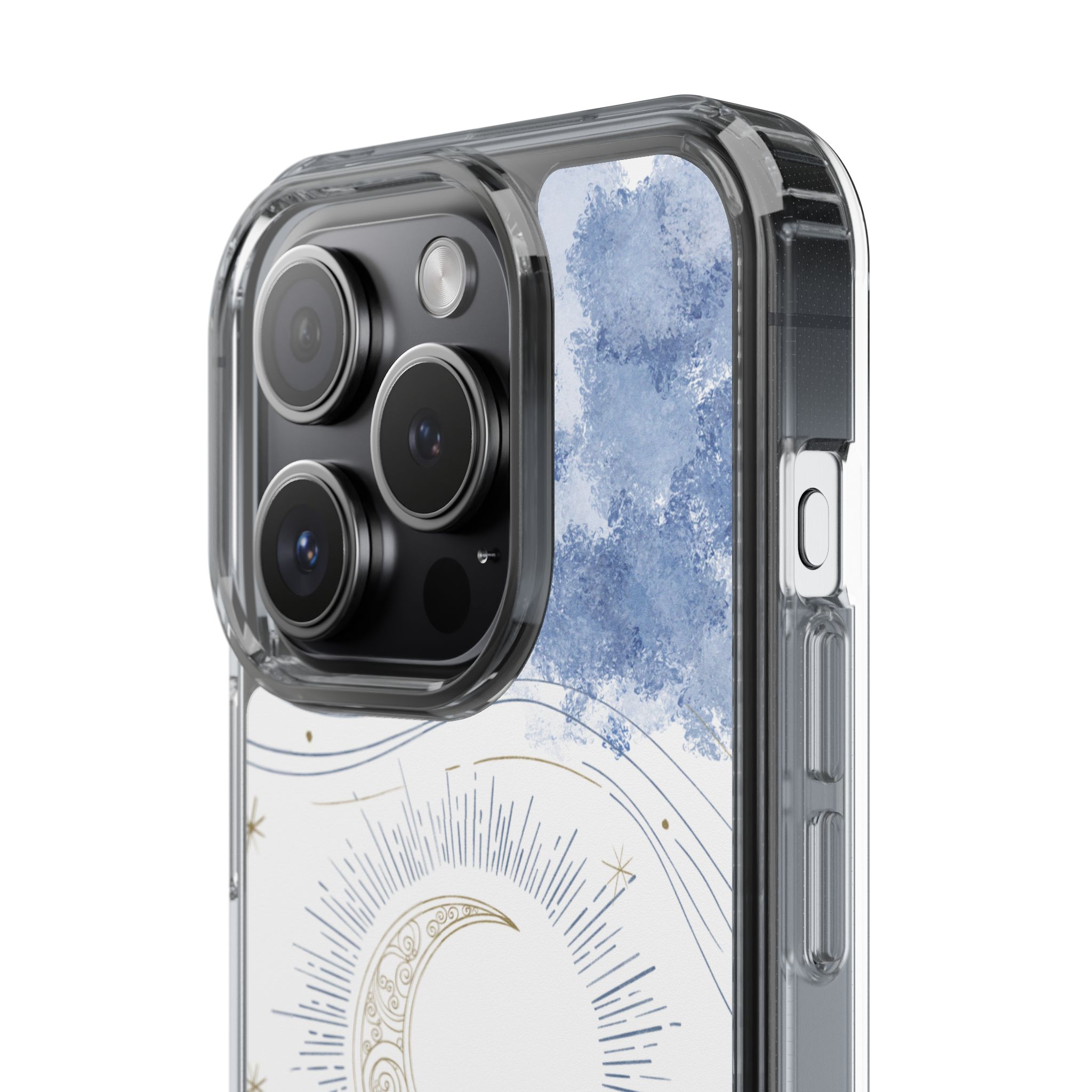 Celestial Flow – Moonlight Magic Clear Phone Case - Image 87