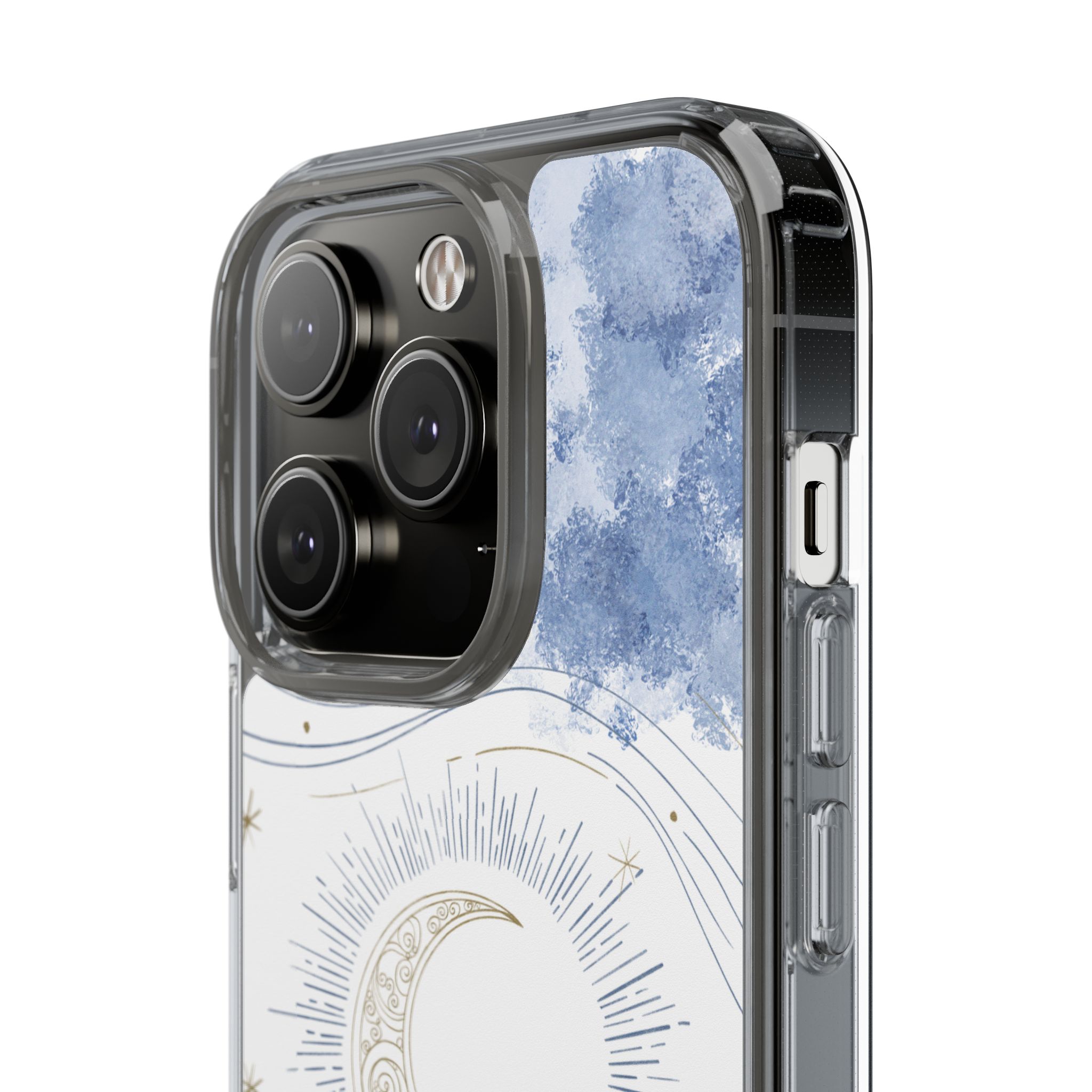Celestial Flow – Moonlight Magic Clear Phone Case - Image 103