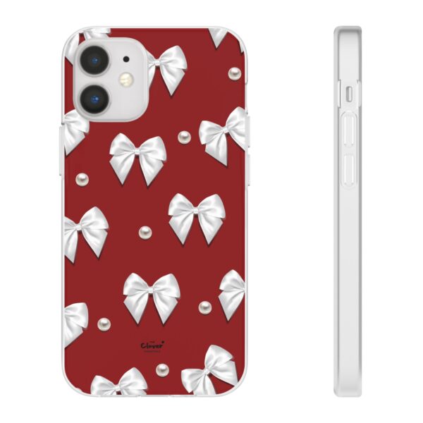 Flexi Case - Elegant Pearl & Bow Red Flexi Case - Holiday Gift for Fashion Lovers - Image 41