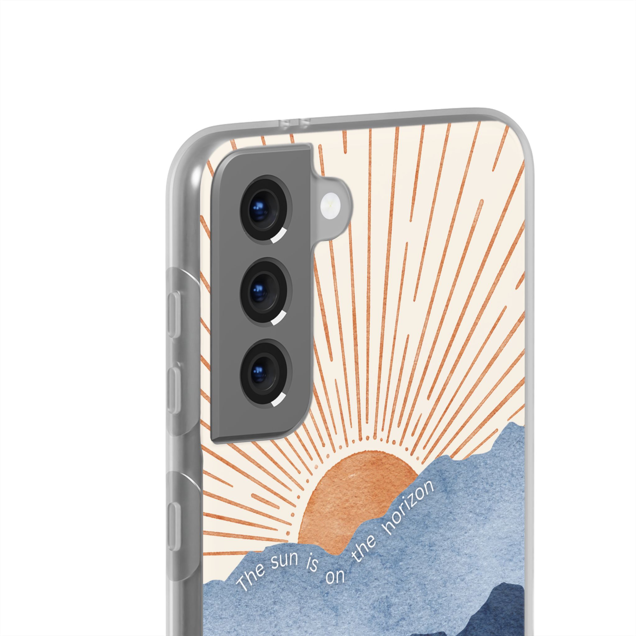 "The Sun is on the Horizon" – Sunrise Serenity Flexi Phone Case - Image 109