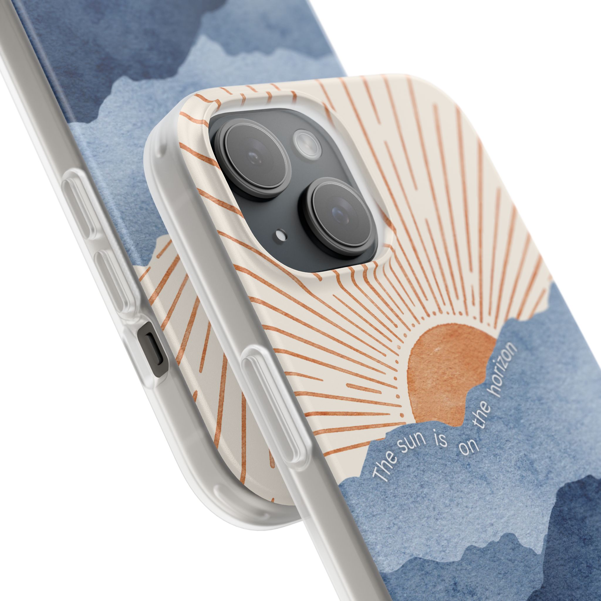 "The Sun is on the Horizon" – Sunrise Serenity Flexi Phone Case - Image 199