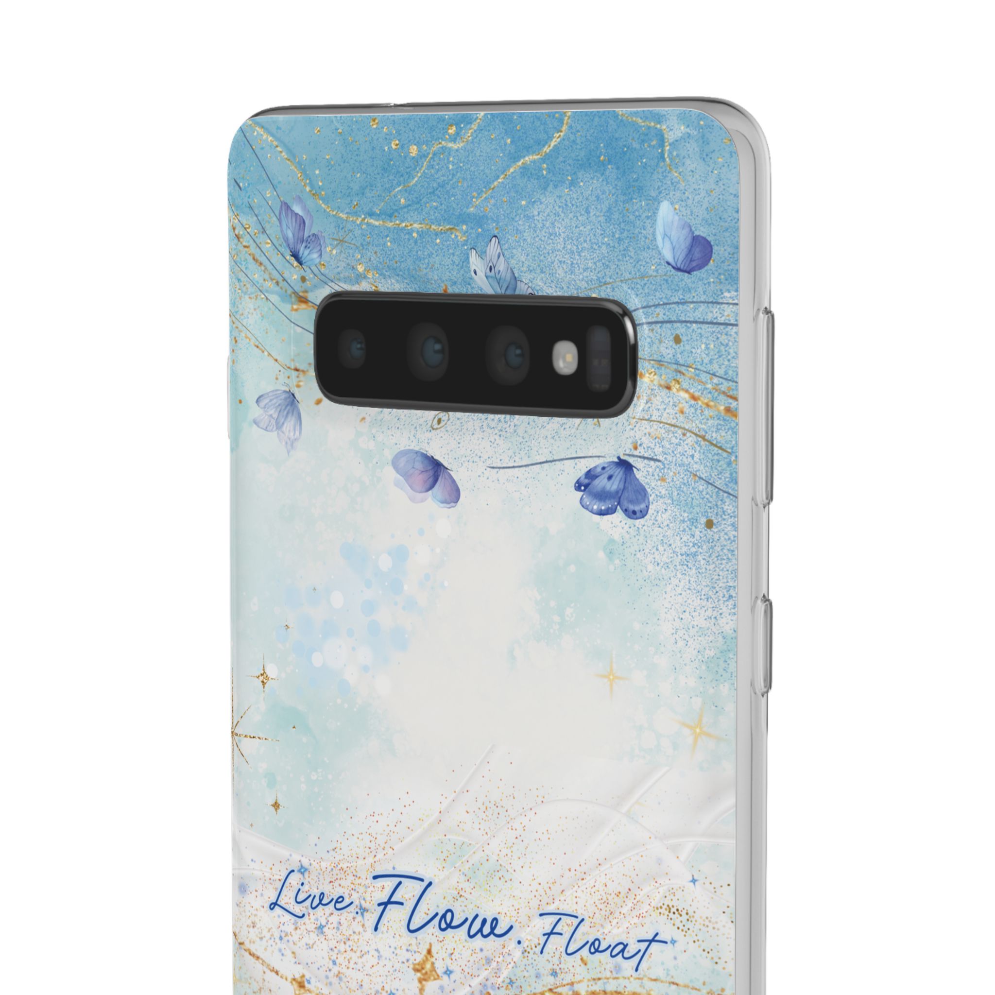 "Live. Flow. Float." — Serene Butterfly Flexi Phone Case - Image 5