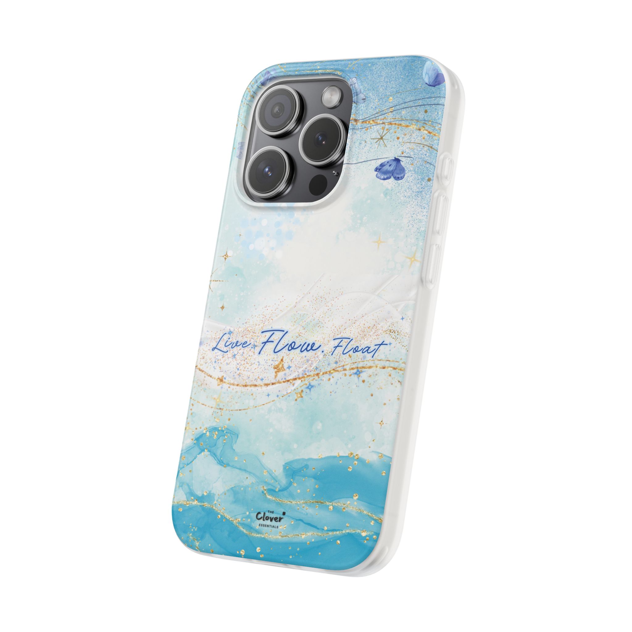 "Live. Flow. Float." — Serene Butterfly Flexi Phone Case - Image 205