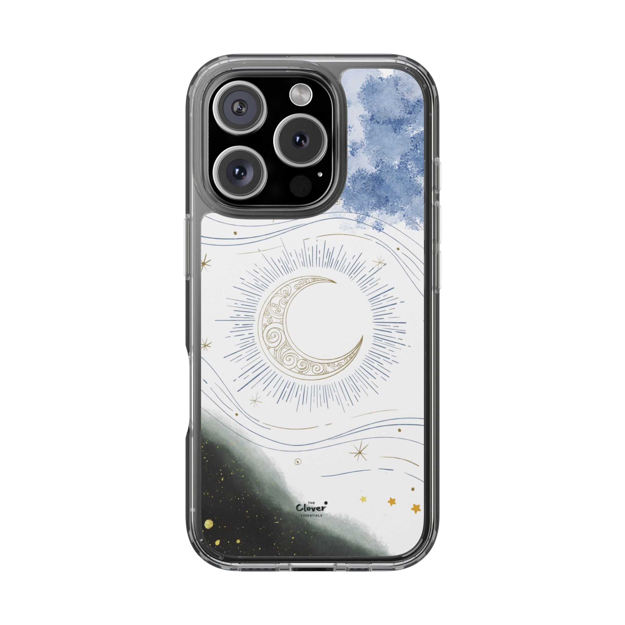 Celestial Flow – Moonlight Magic Clear Phone Case - Image 68