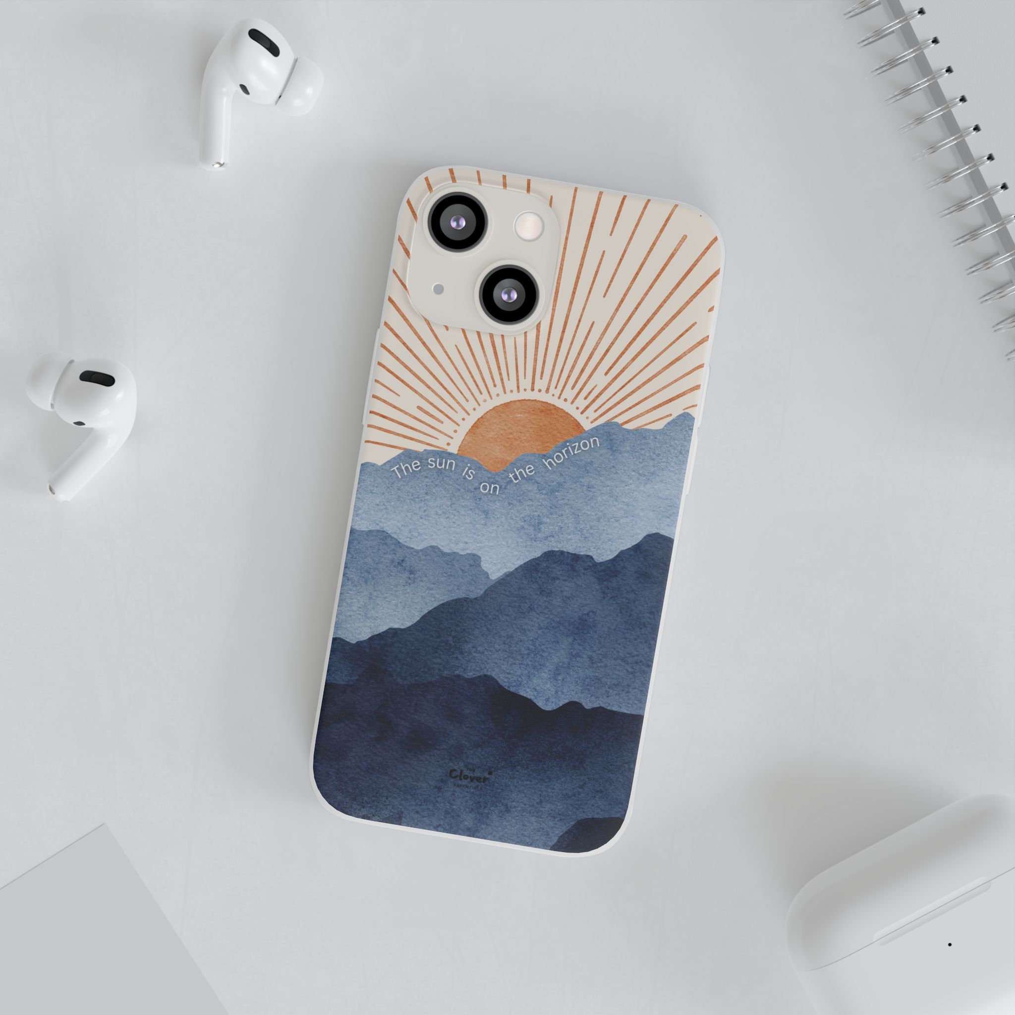 "The Sun is on the Horizon" – Sunrise Serenity Flexi Phone Case - Image 85