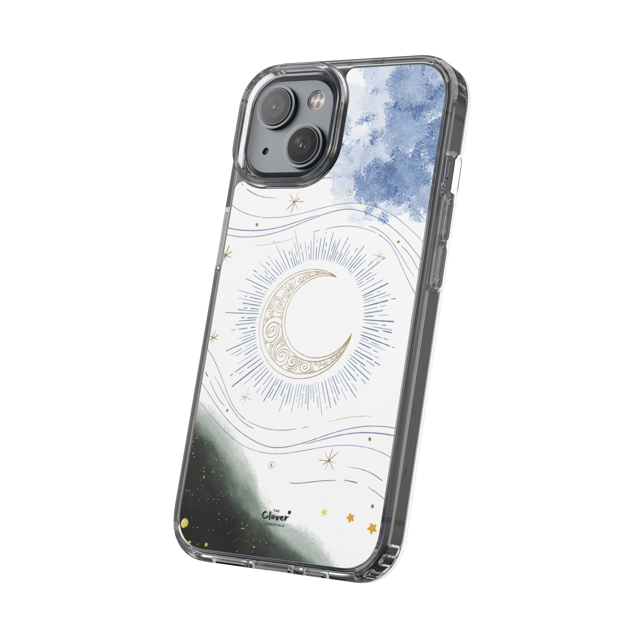 Celestial Flow – Moonlight Magic Clear Phone Case - Image 97