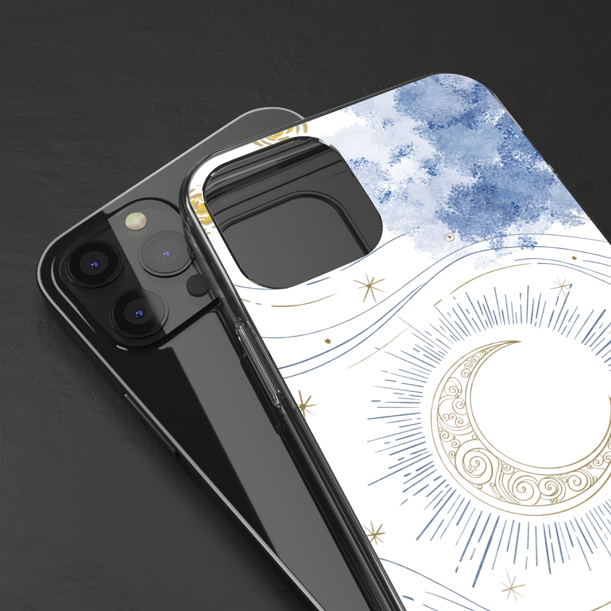 Celestial Flow – Moonlight Magic Clear Phone Case - Image 20