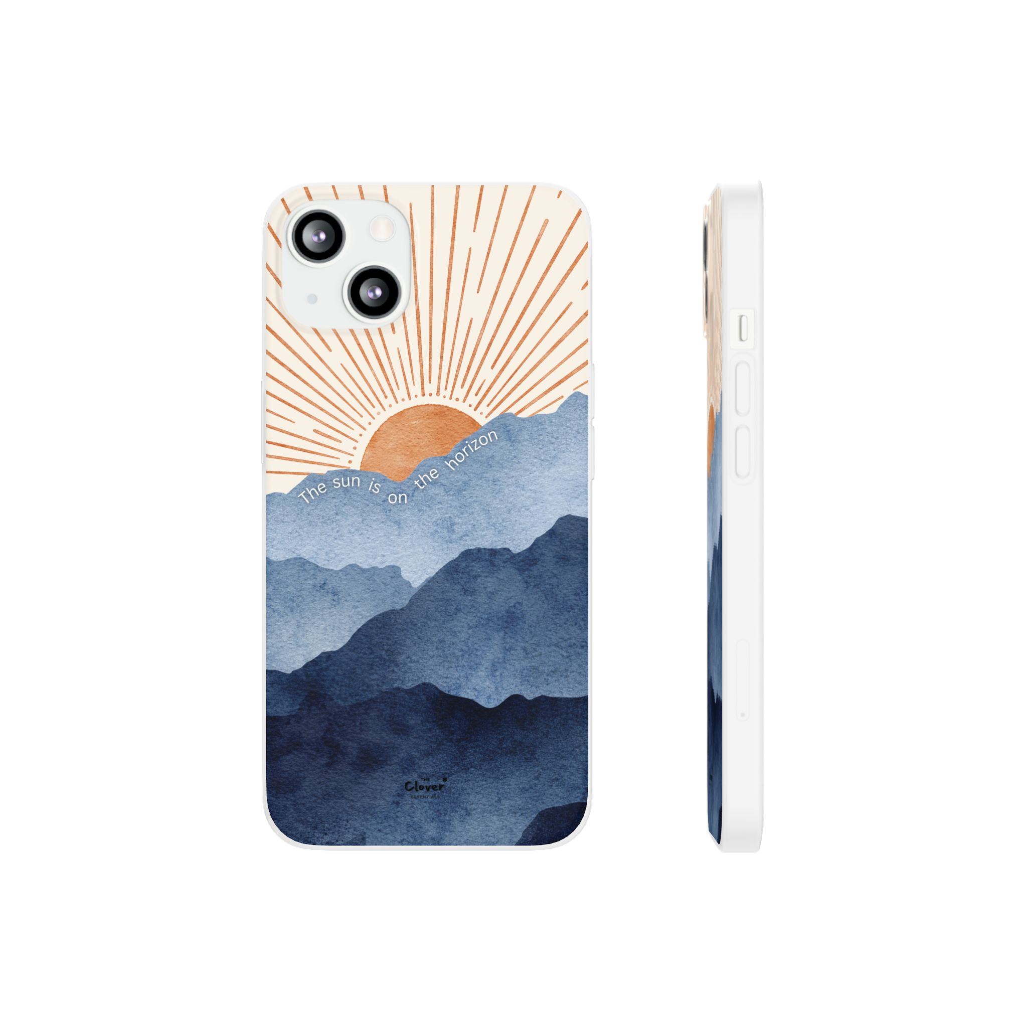 "The Sun is on the Horizon" – Sunrise Serenity Flexi Phone Case - Image 71