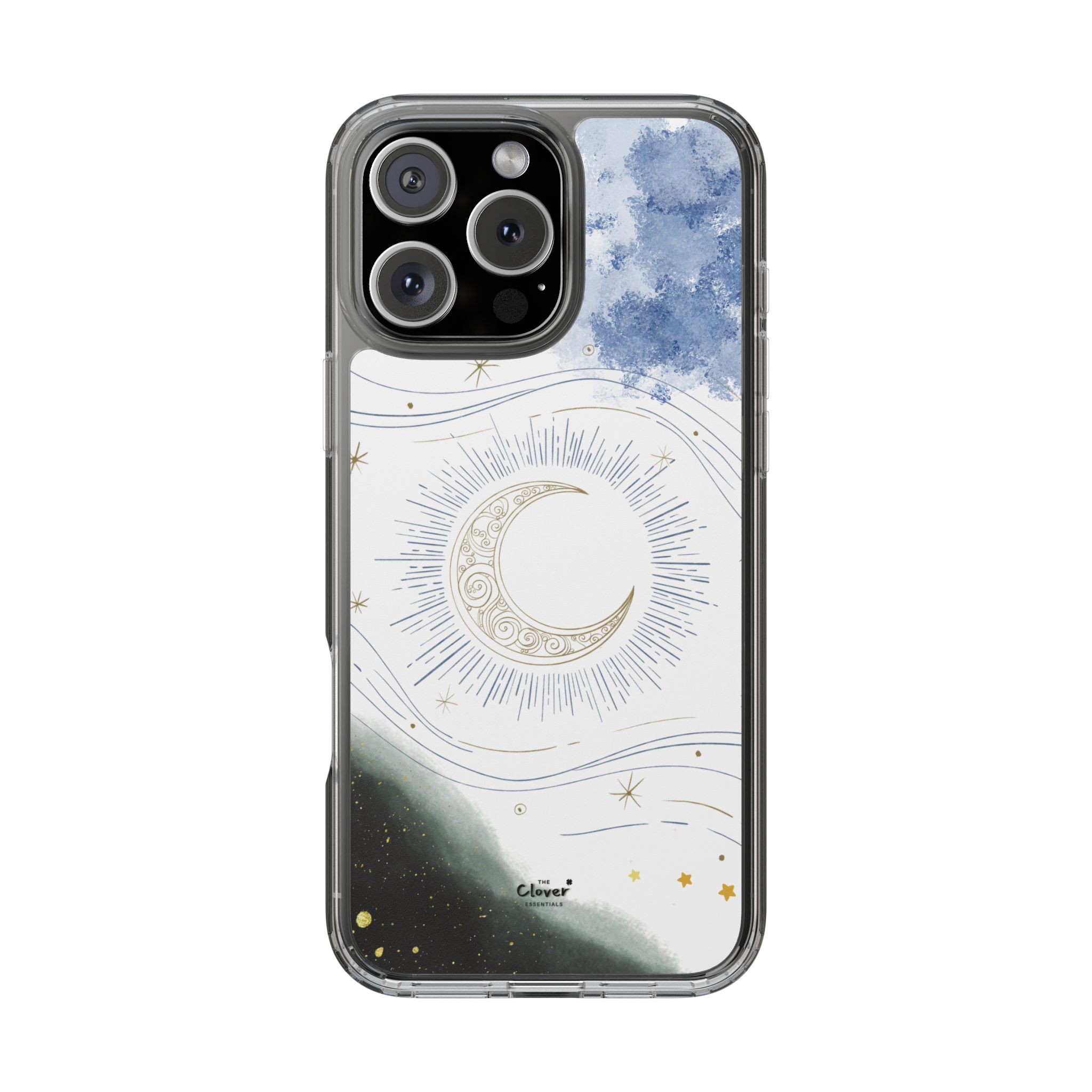 Celestial Flow – Moonlight Magic Clear Phone Case - Image 76