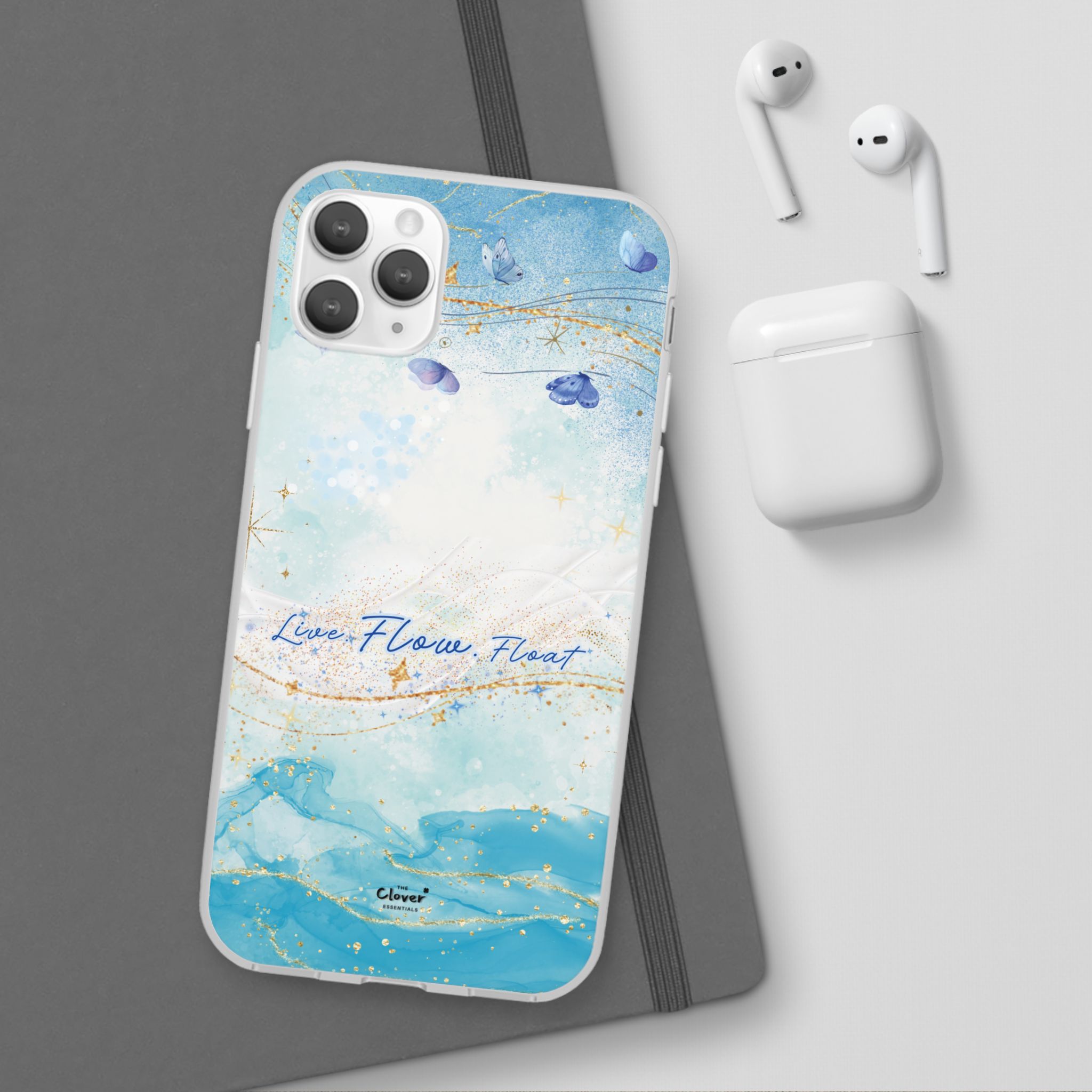 "Live. Flow. Float." — Serene Butterfly Flexi Phone Case - Image 40